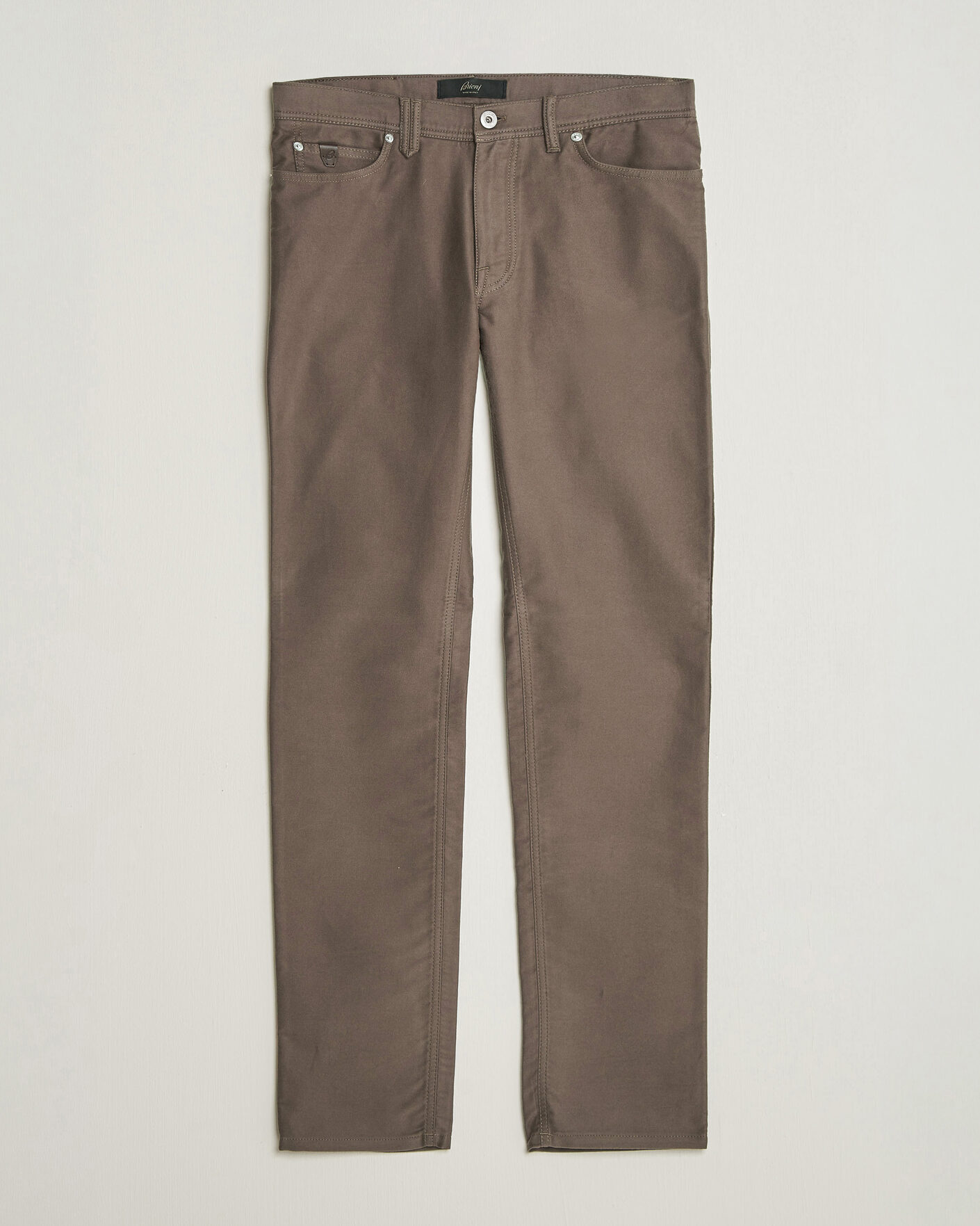 Men | Trousers | Brioni | 5-Pocket Moleskine Pants Grey
