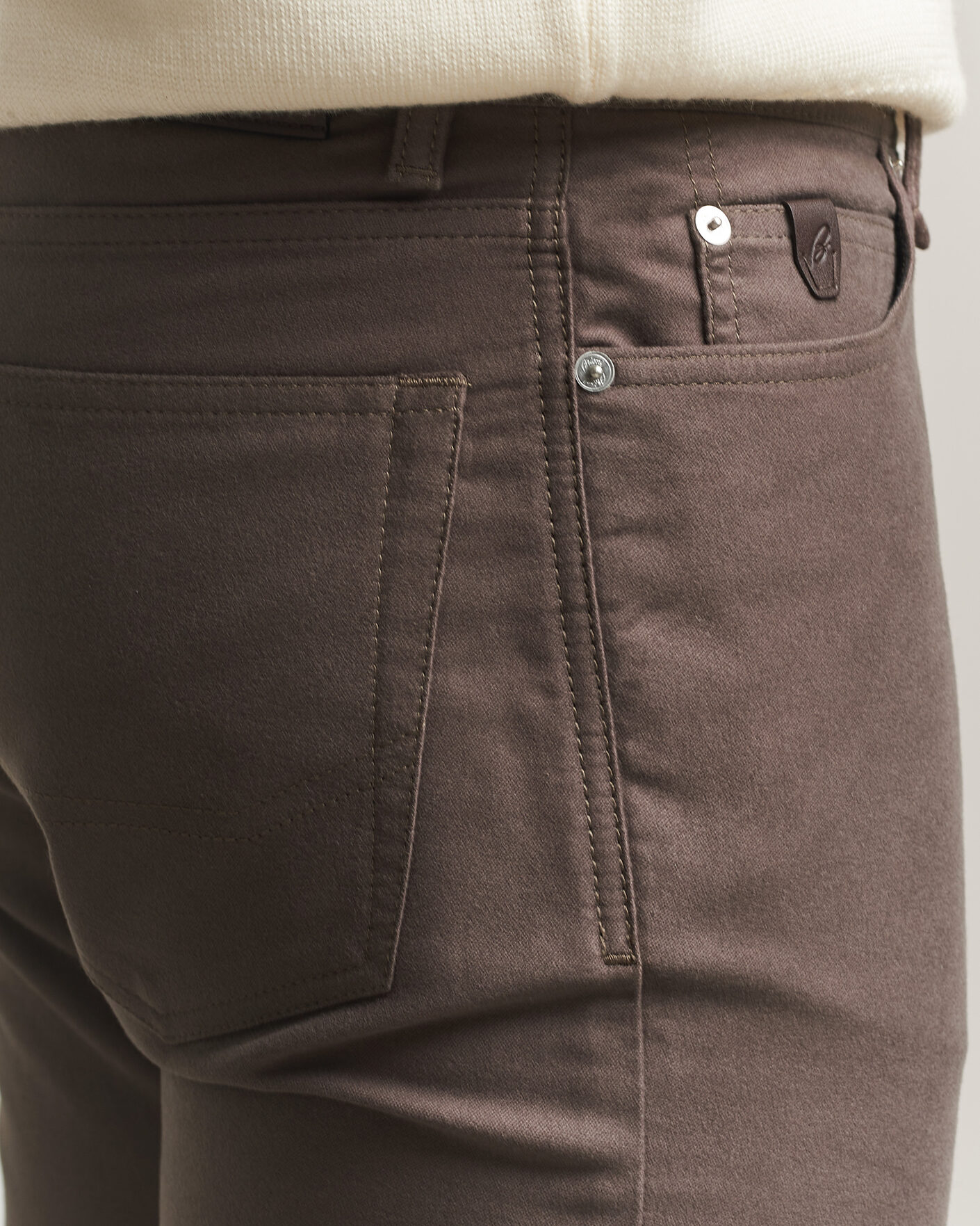 Men | Trousers | Brioni | 5-Pocket Moleskine Pants Grey