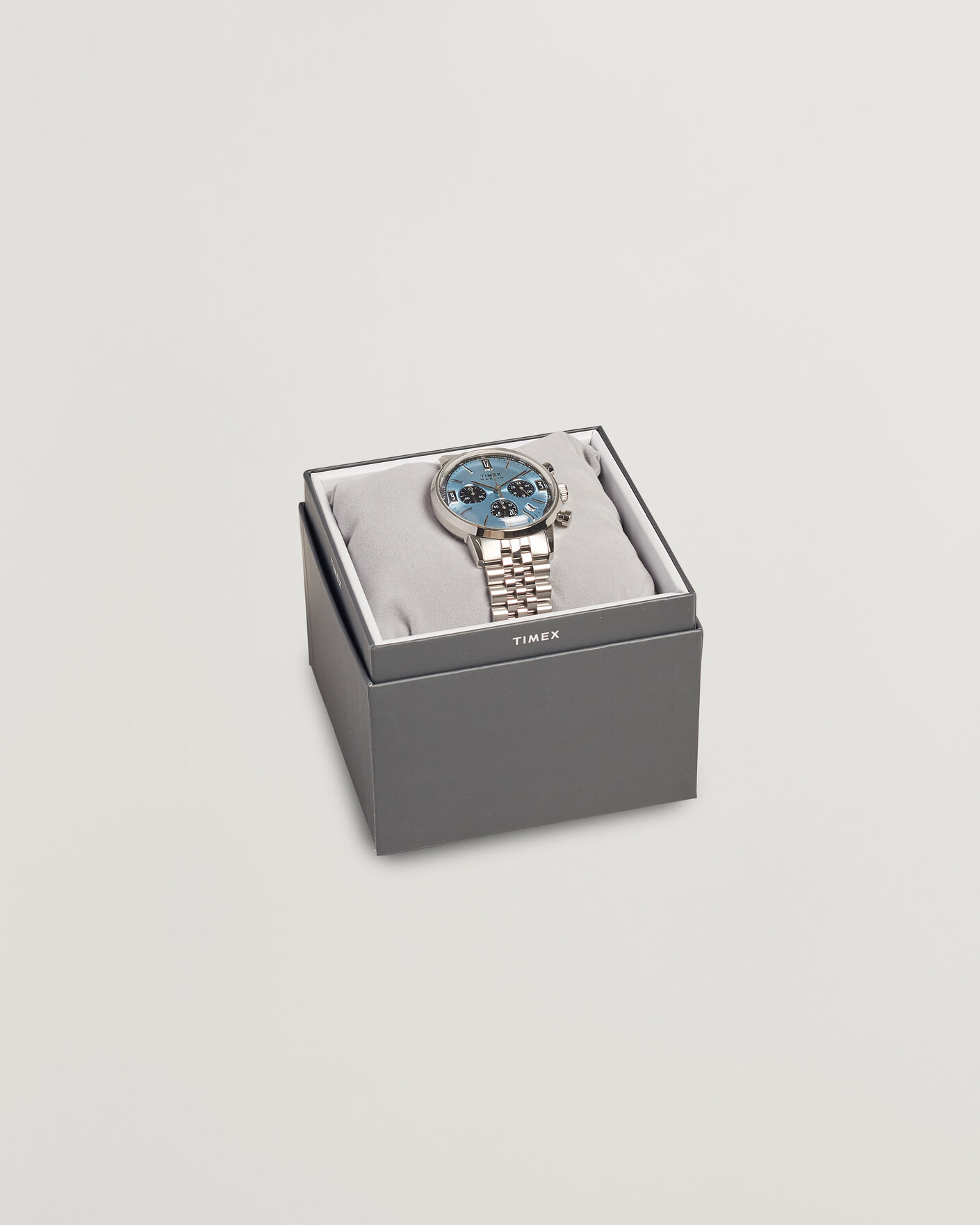 Men | Timex Marlin Quartz Chronograph Steel 40mm Ice Blue Dial | Timex | Marlin Quartz Chronograph Steel 40mm Ice Blue Dial