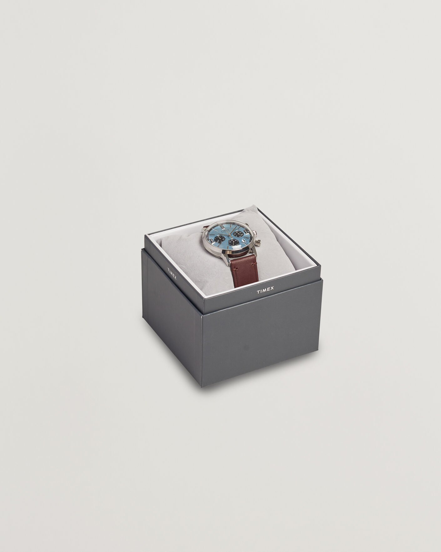 Men | Timex Marlin Quartz Chronograph Leather 40mm Ice Blue Dial | Timex | Marlin Quartz Chronograph Leather 40mm Ice Blue Dial