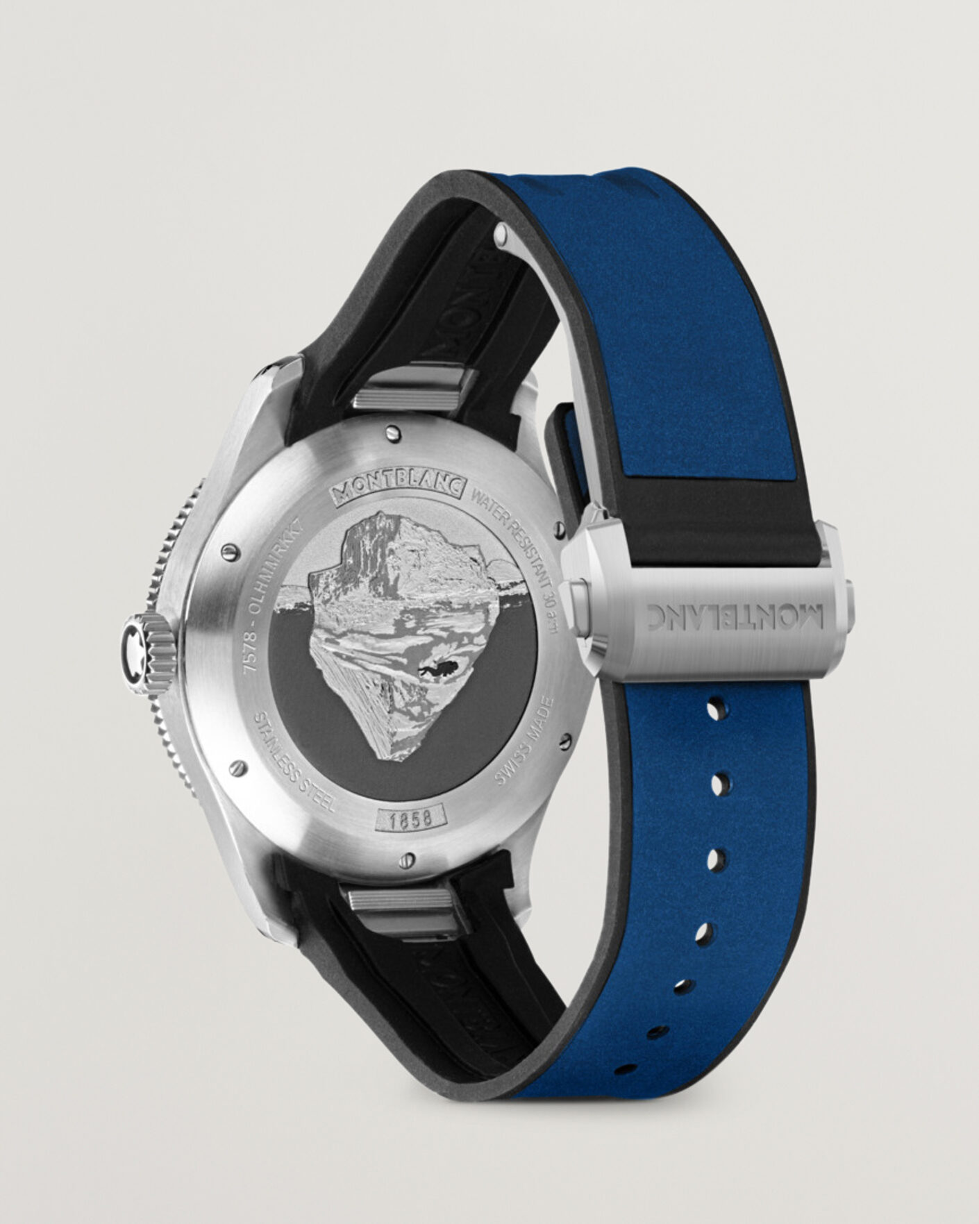 Men | Montblanc Iced Sea Automatic Date Rubber Strap Blue | Montblanc | Iced Sea Automatic Date Rubber Strap Blue