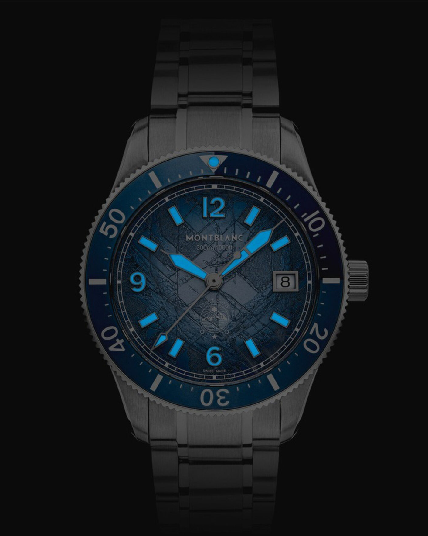 Men | Montblanc Iced Sea Automatic Date 0 Oxygen Light Blue | Montblanc | Iced Sea Automatic Date 0 Oxygen Light Blue