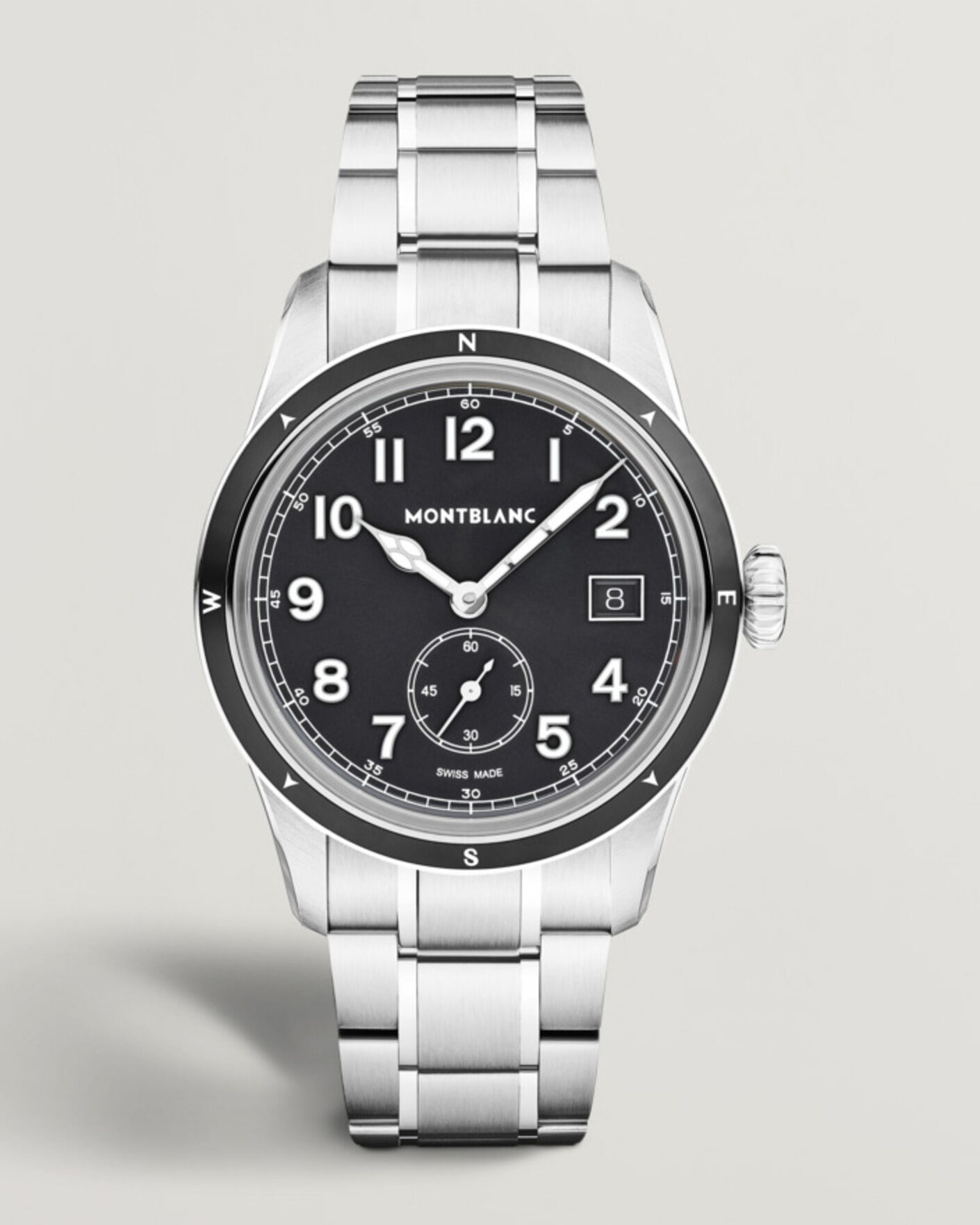 Men | Stainless steel strap | Montblanc | 1858 Small Second 0 Oxygen Black