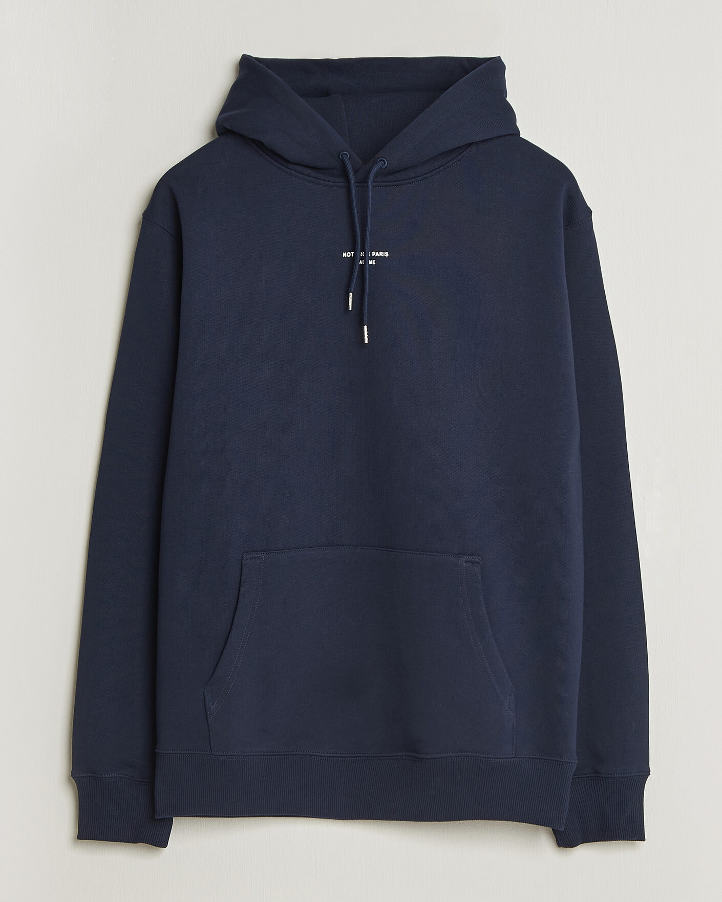 Men | Sweaters & Knitwear | Drôle de Monsieur | Classic Slogan Hoodie Navy