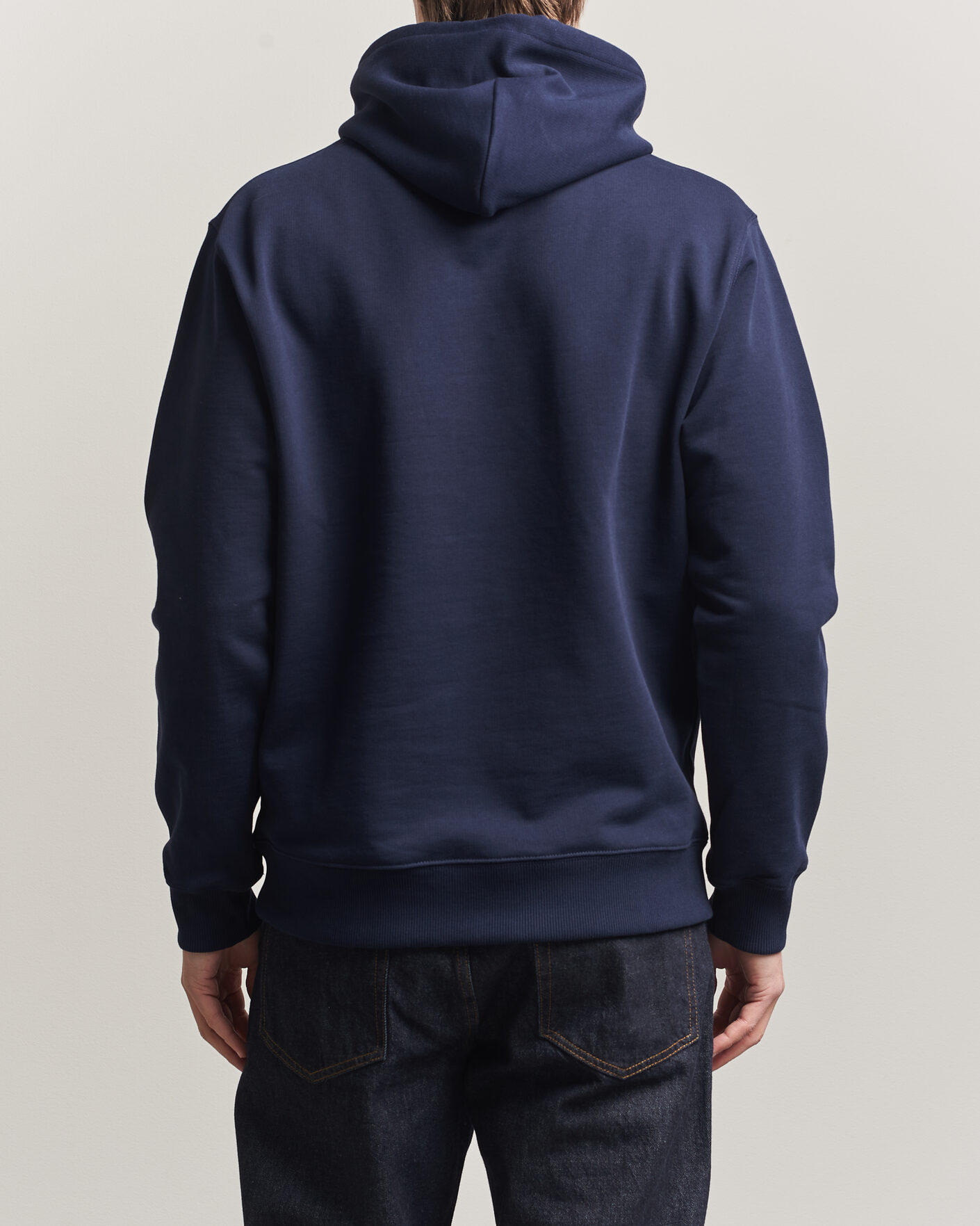 Men | Sweaters & Knitwear | Drôle de Monsieur | Classic Slogan Hoodie Navy