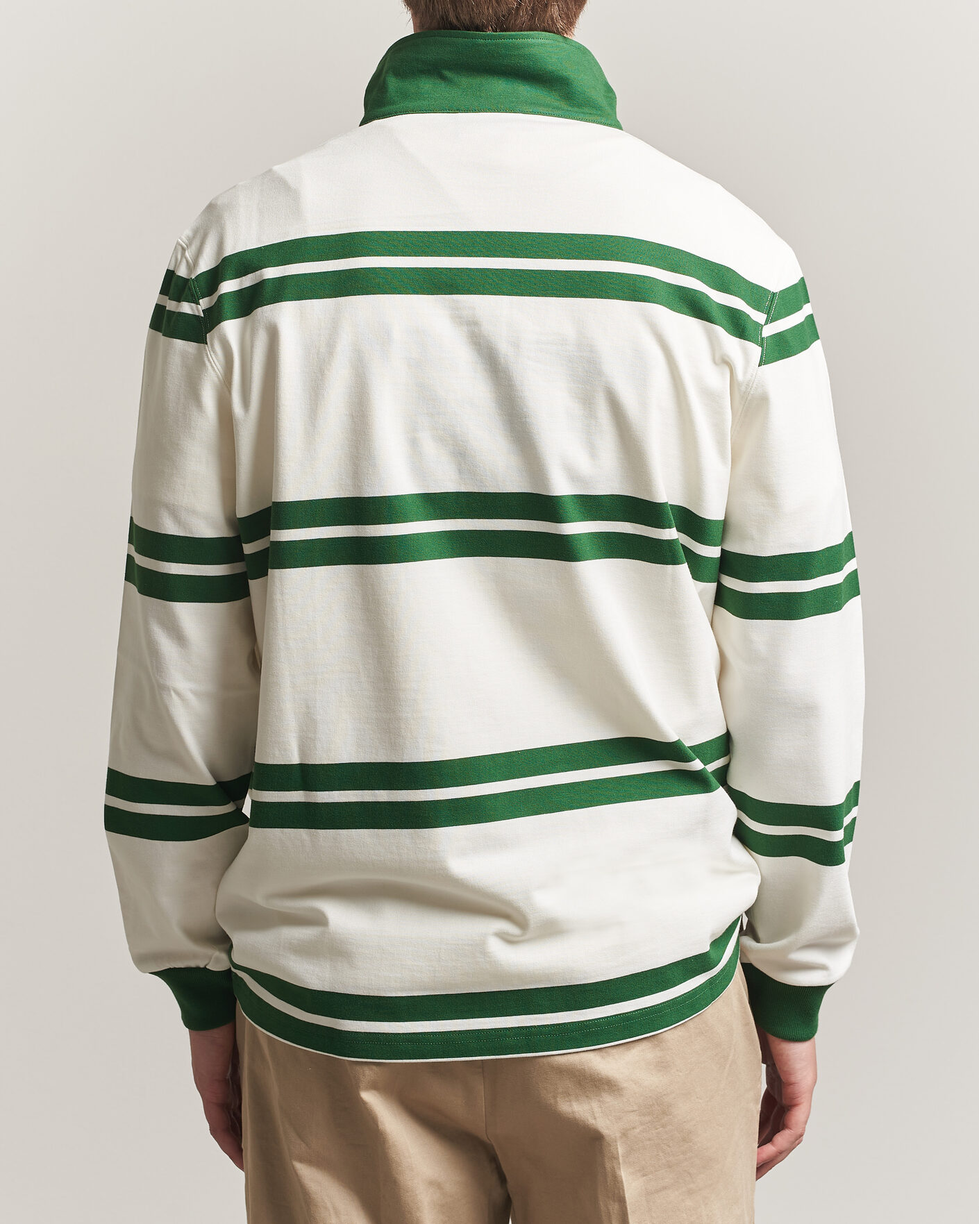 Men | Sweaters & Knitwear | Drôle de Monsieur | Ornament Striped Rugger Water Green