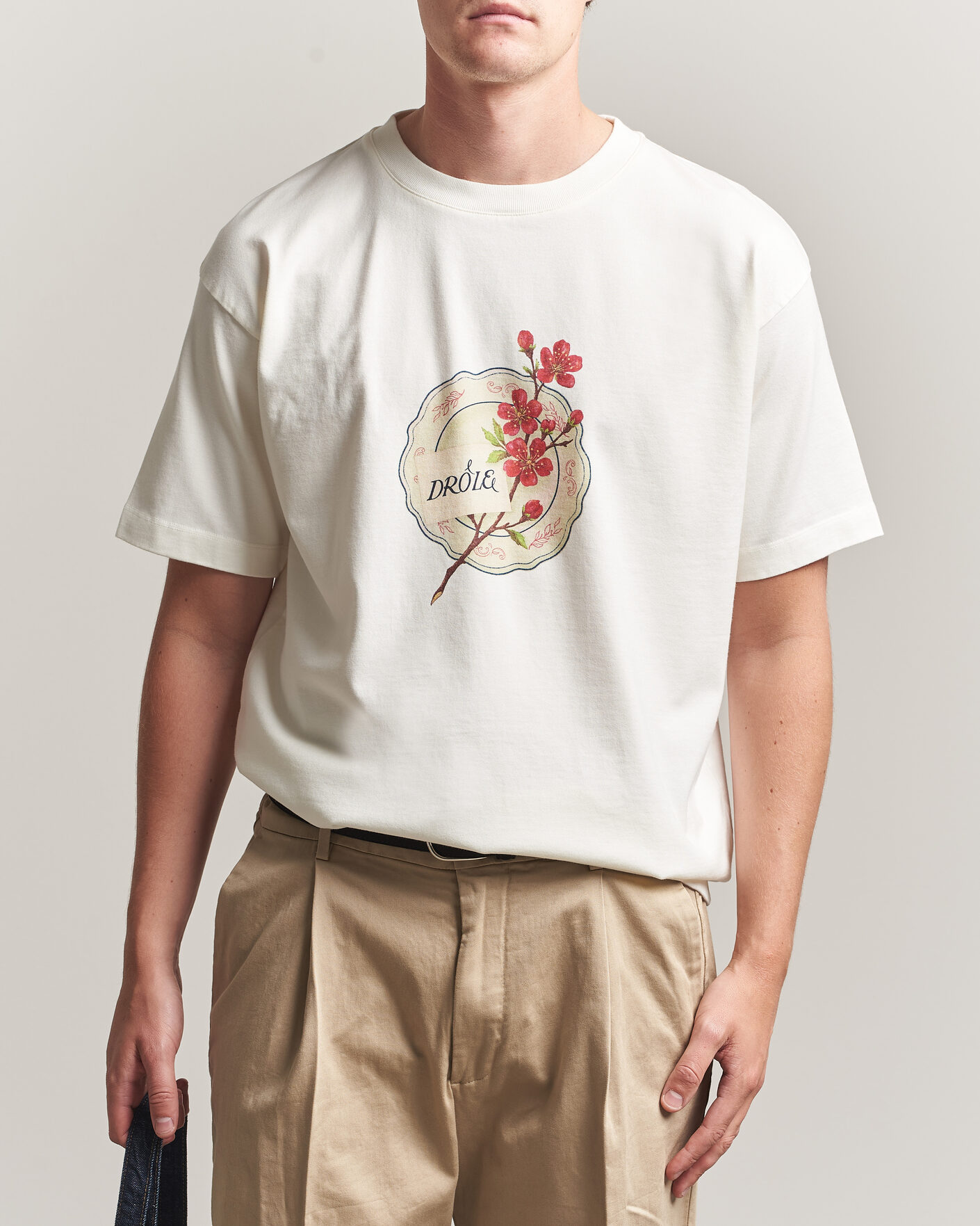 Men | T-Shirts | Drôle de Monsieur | Porcelaine T-shirt Off White