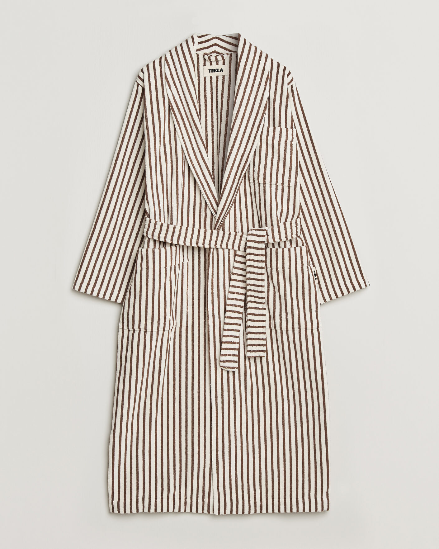 Men | Pyjamas & Robes | Tekla | Organic Terry Classic Bathrobe Kodiak Stripes