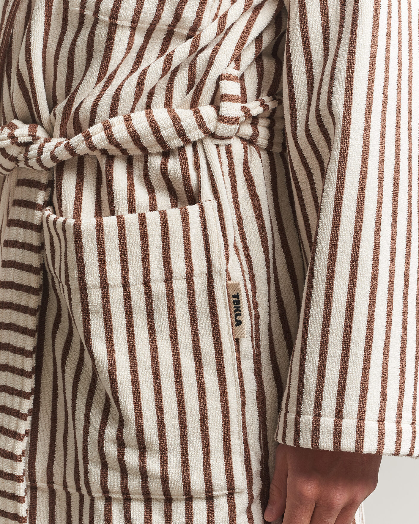 Men | Pyjamas & Robes | Tekla | Organic Terry Classic Bathrobe Kodiak Stripes