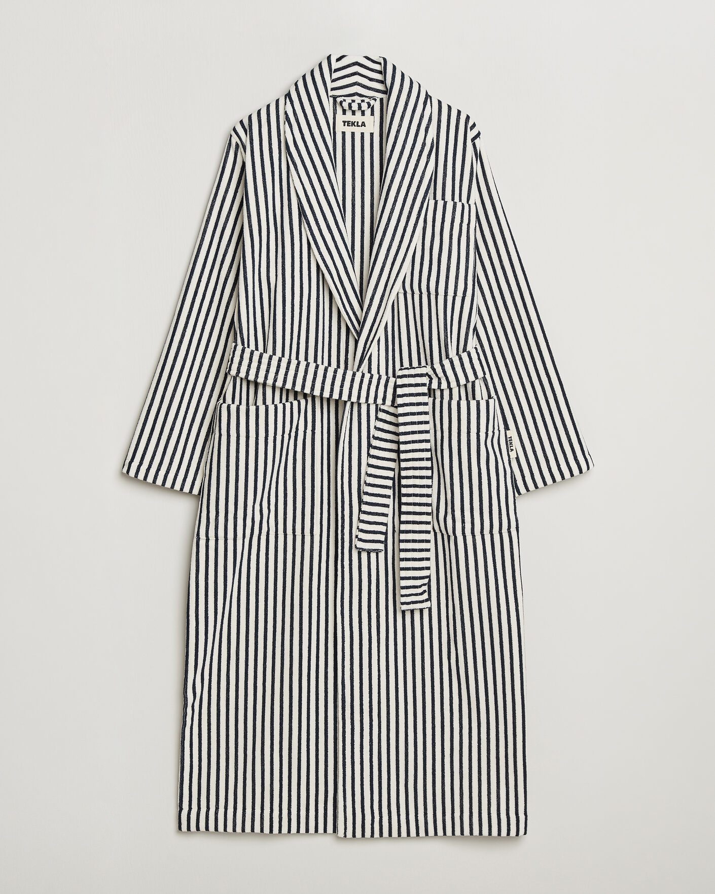 Men | Pyjamas & Robes | Tekla | Organic Terry Classic Bathrobe Sailor Stripes
