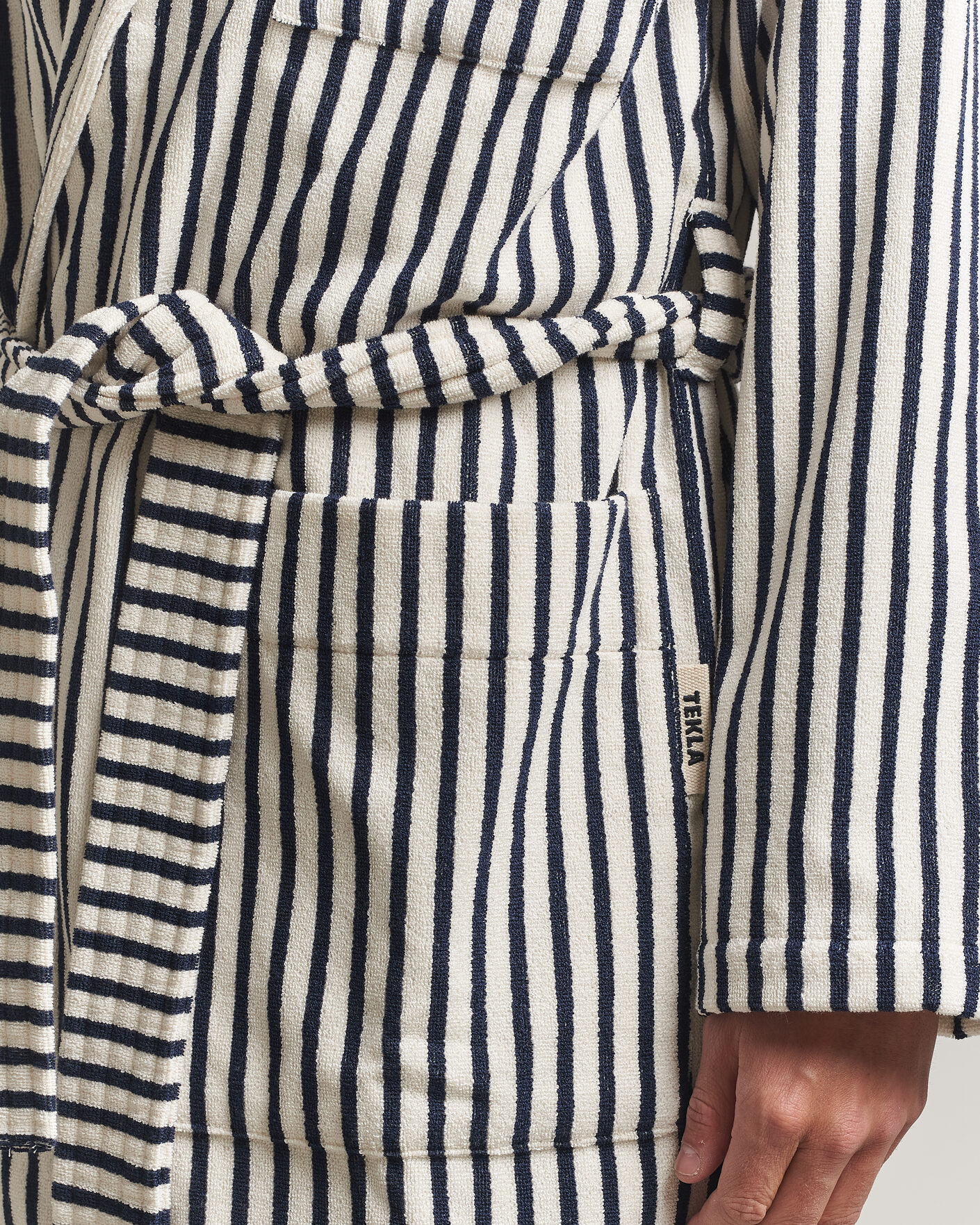 Men | Pyjamas & Robes | Tekla | Organic Terry Classic Bathrobe Sailor Stripes