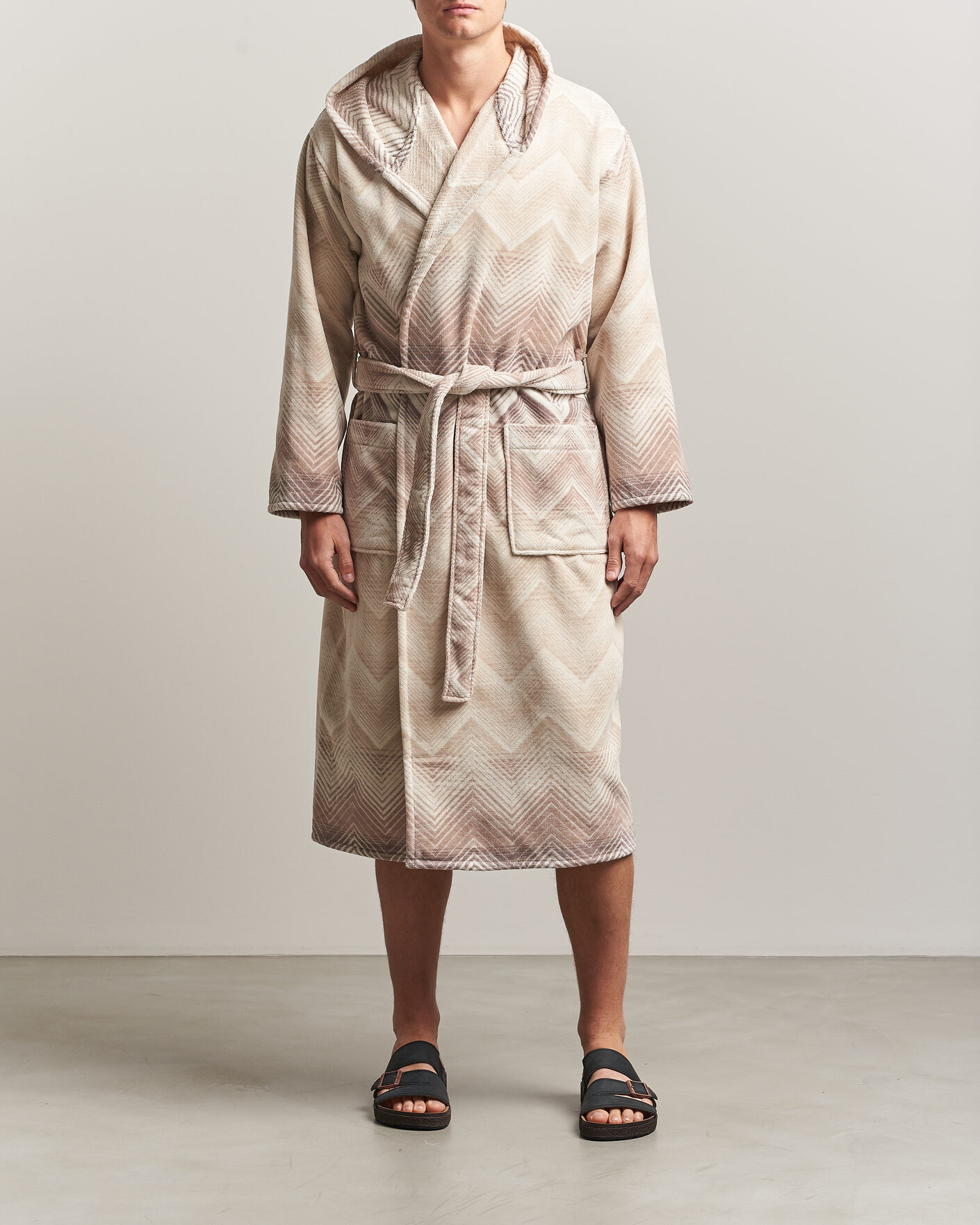 Men | Pyjamas & Robes | Missoni Home | Marea Hooded Bathrobe Beige