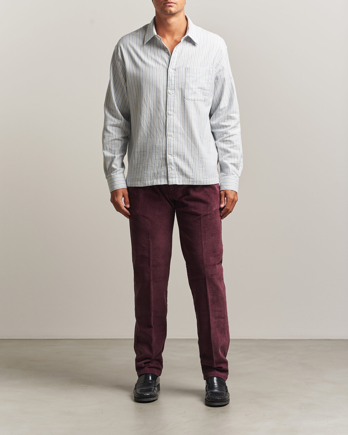 Men | Trousers | Massimo Alba | Ionio Pleated Corduroy Pants Rose Brown