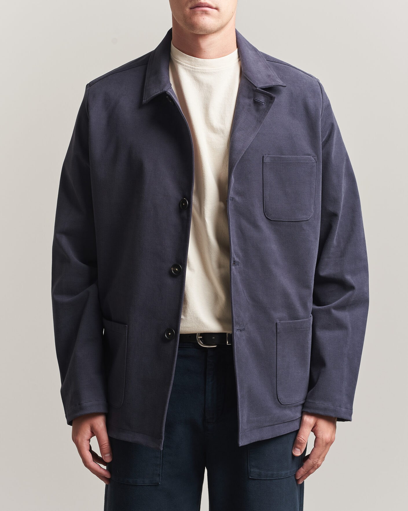 Men | Coats & Jackets | Massimo Alba | Florida Brushed Cotton Jacket Navy