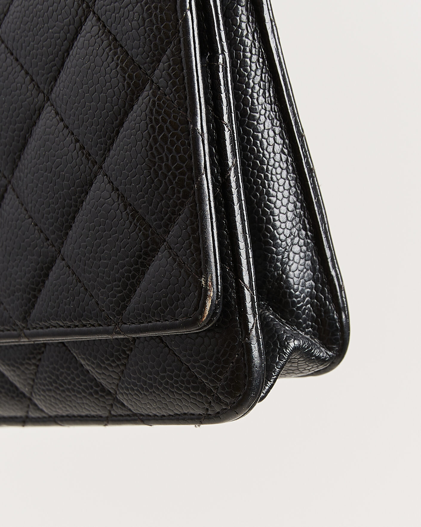Men | Pre-Owned & Vintage Bags | Chanel Pre-Owned | Wallet On Chain Caviar Leather Black