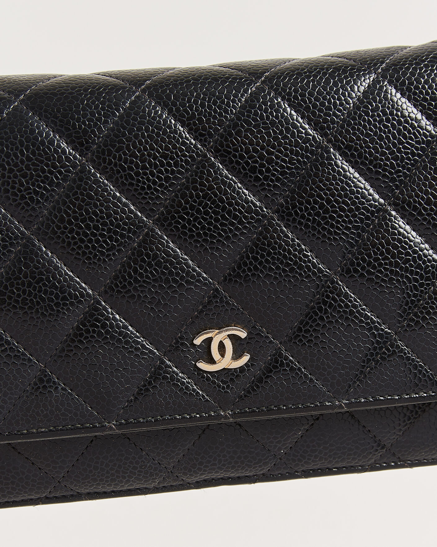 Men | Pre-Owned & Vintage Bags | Chanel Pre-Owned | Wallet On Chain Caviar Leather Black