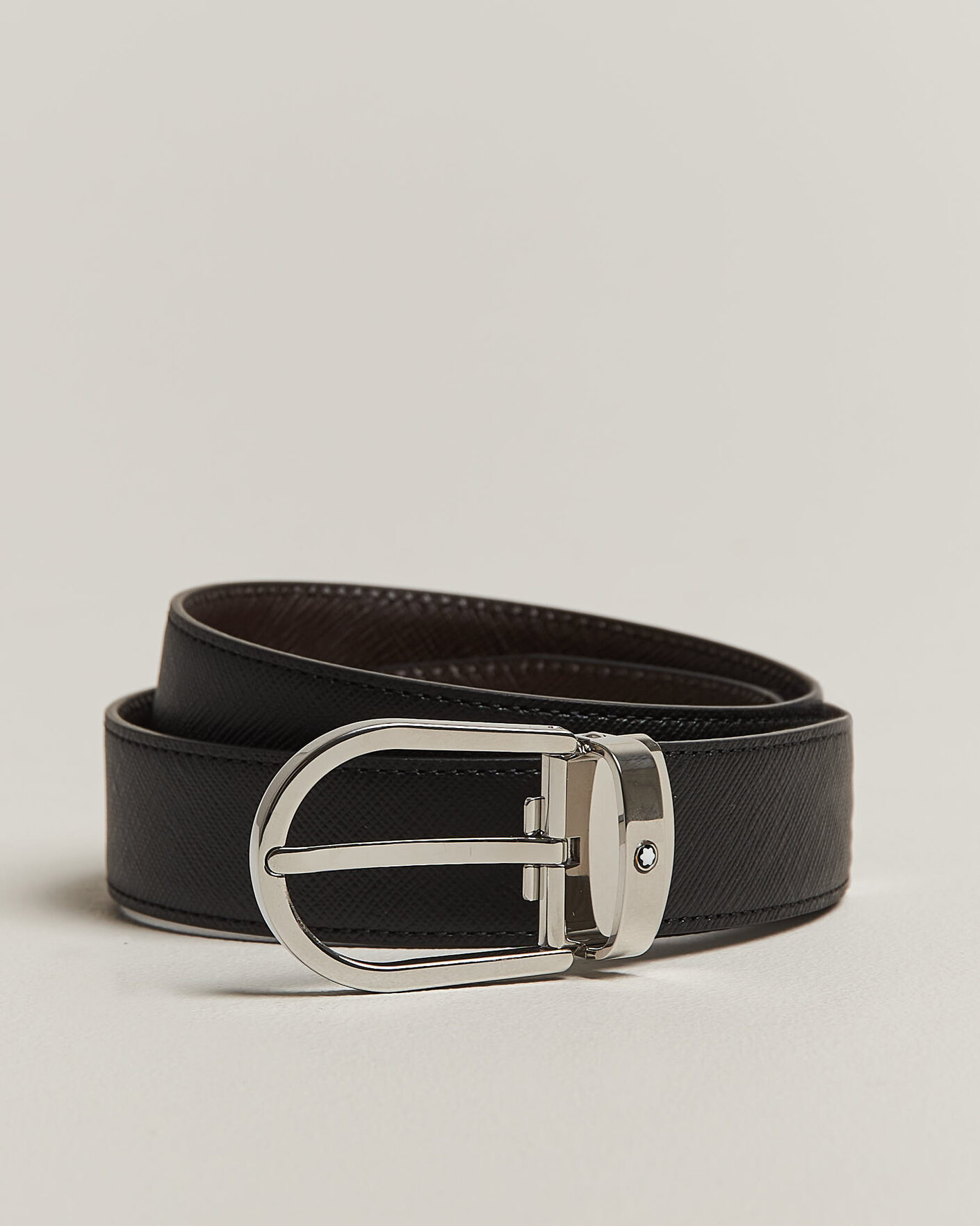 Men | Belts | Montblanc | Sartoial Horseshoe 30mm Reversible Belt Black/Brown