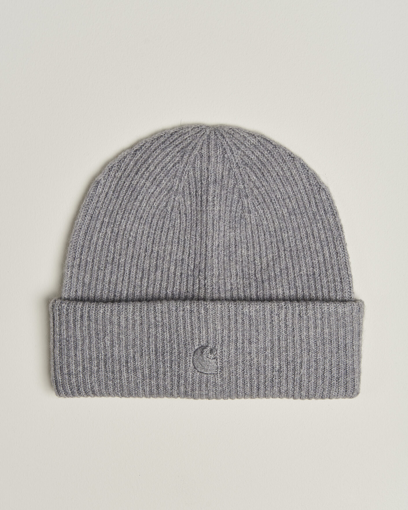 Men | Beanies | Carhartt WIP | Curtis Tonal Logo Beanie Shady Grey