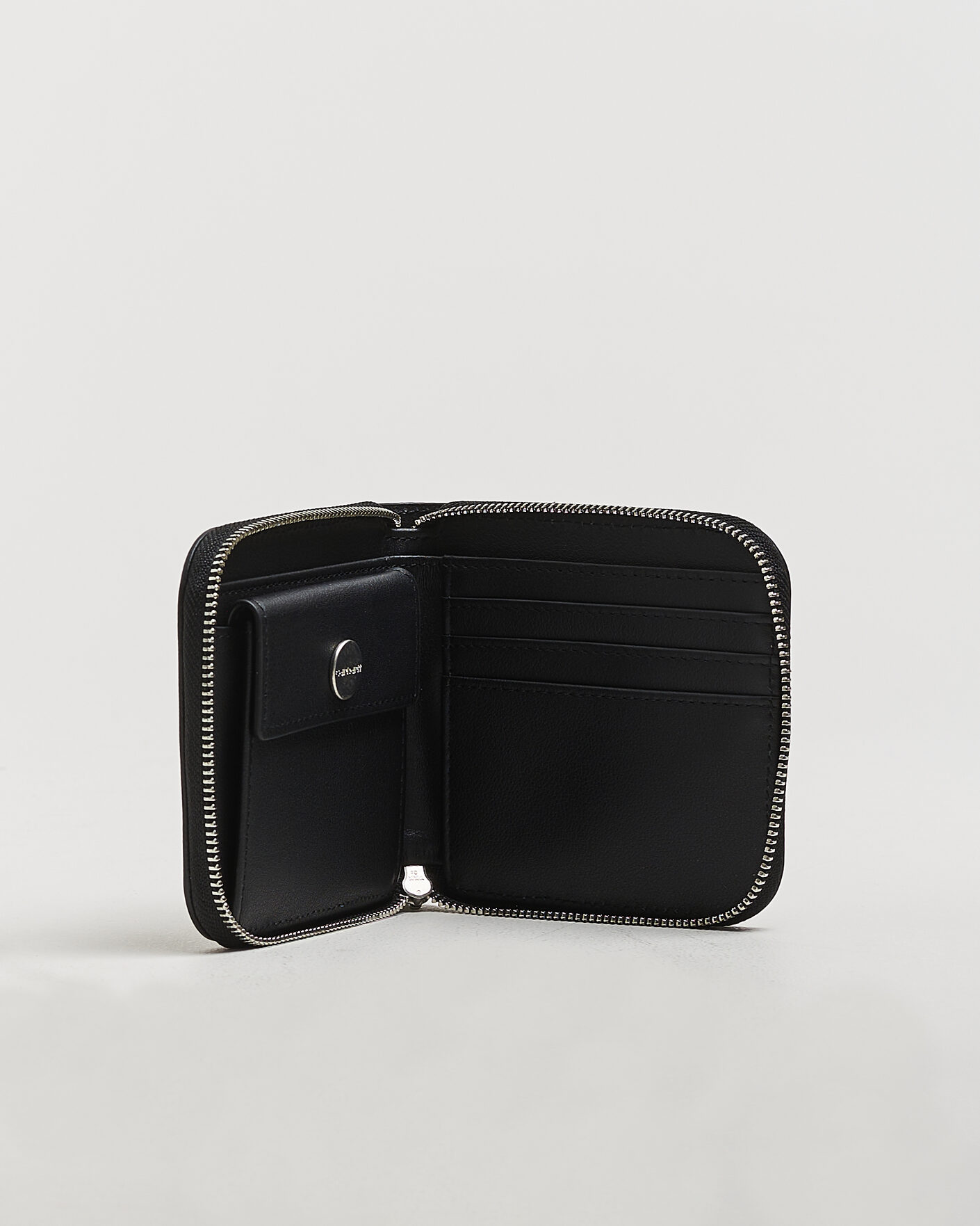 Men | Wallets | Carhartt WIP | Leather Zip Wallet Black
