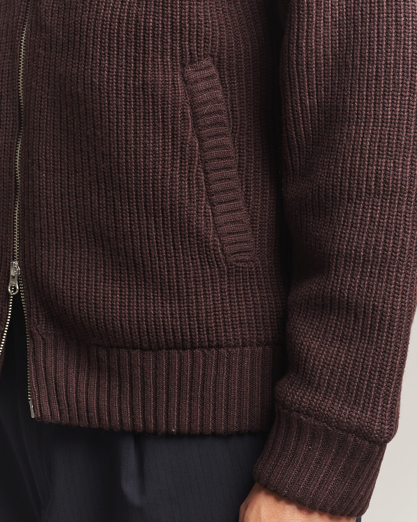 Men | Sweaters & Knitwear | Carhartt WIP | Bandley Padded Wool Mix Full Zip Palisander Brown