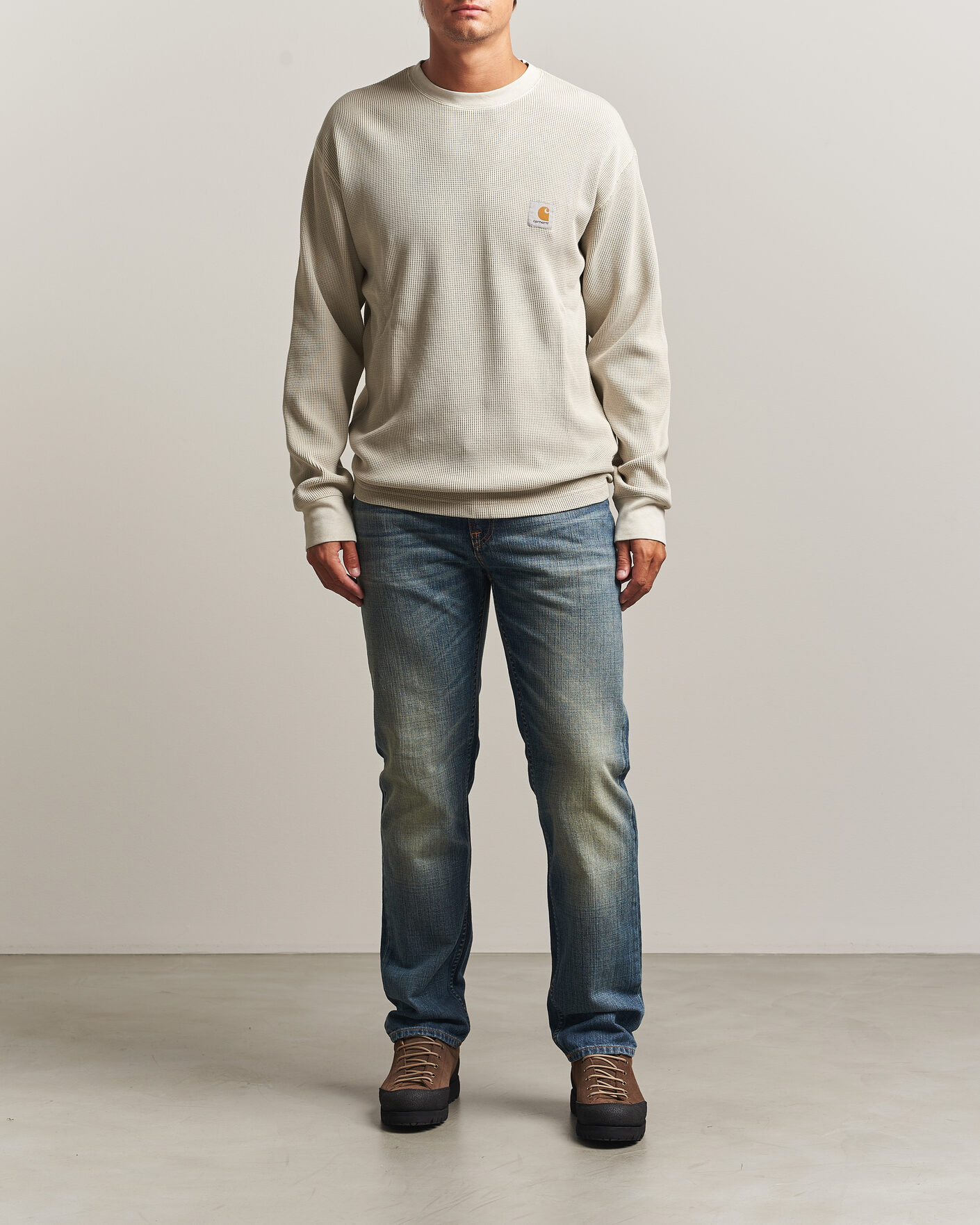 Men | T-Shirts | Carhartt WIP | Long Sleeve Waffle T-Shirt Fleur De Sel