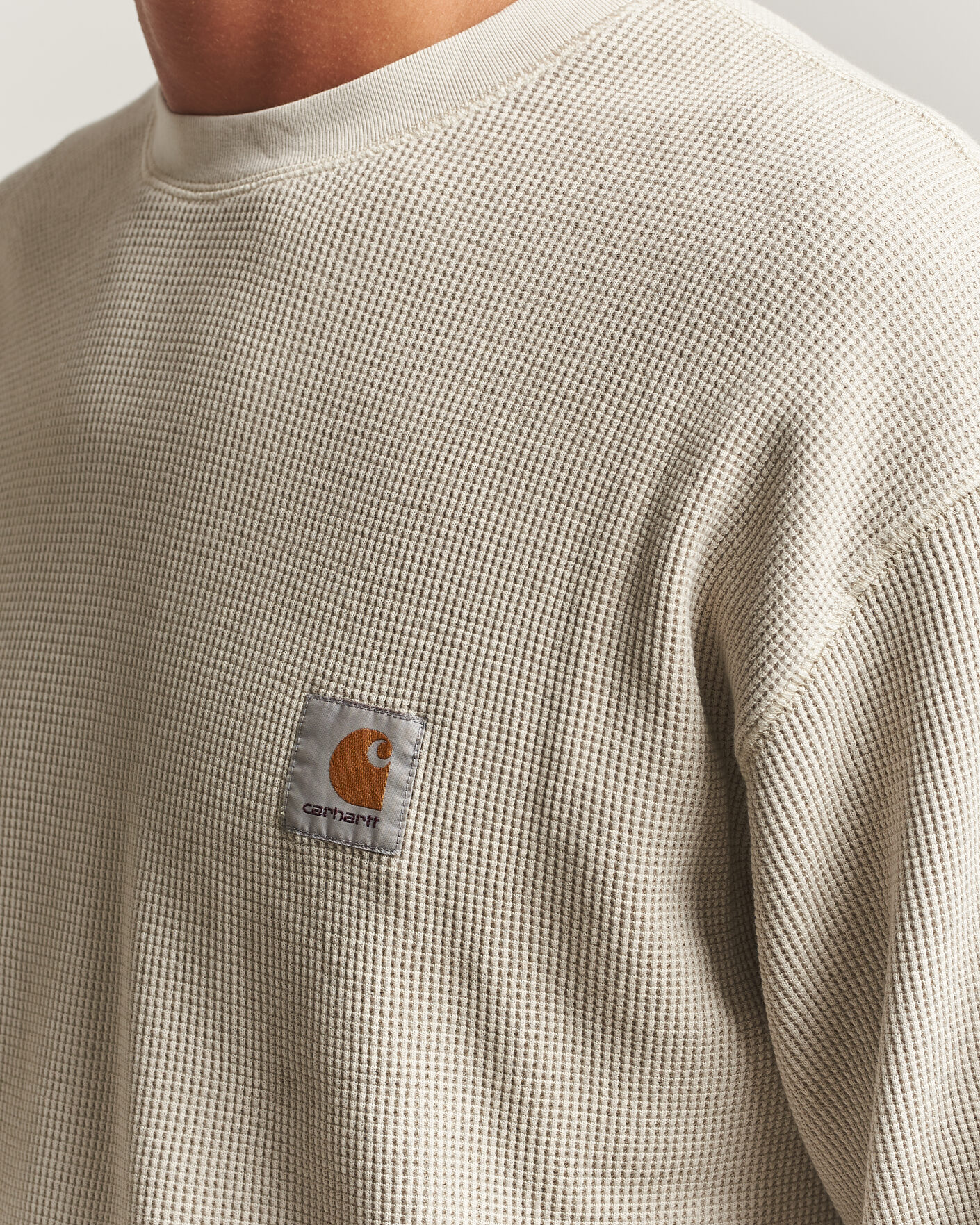 Men | T-Shirts | Carhartt WIP | Long Sleeve Waffle T-Shirt Fleur De Sel