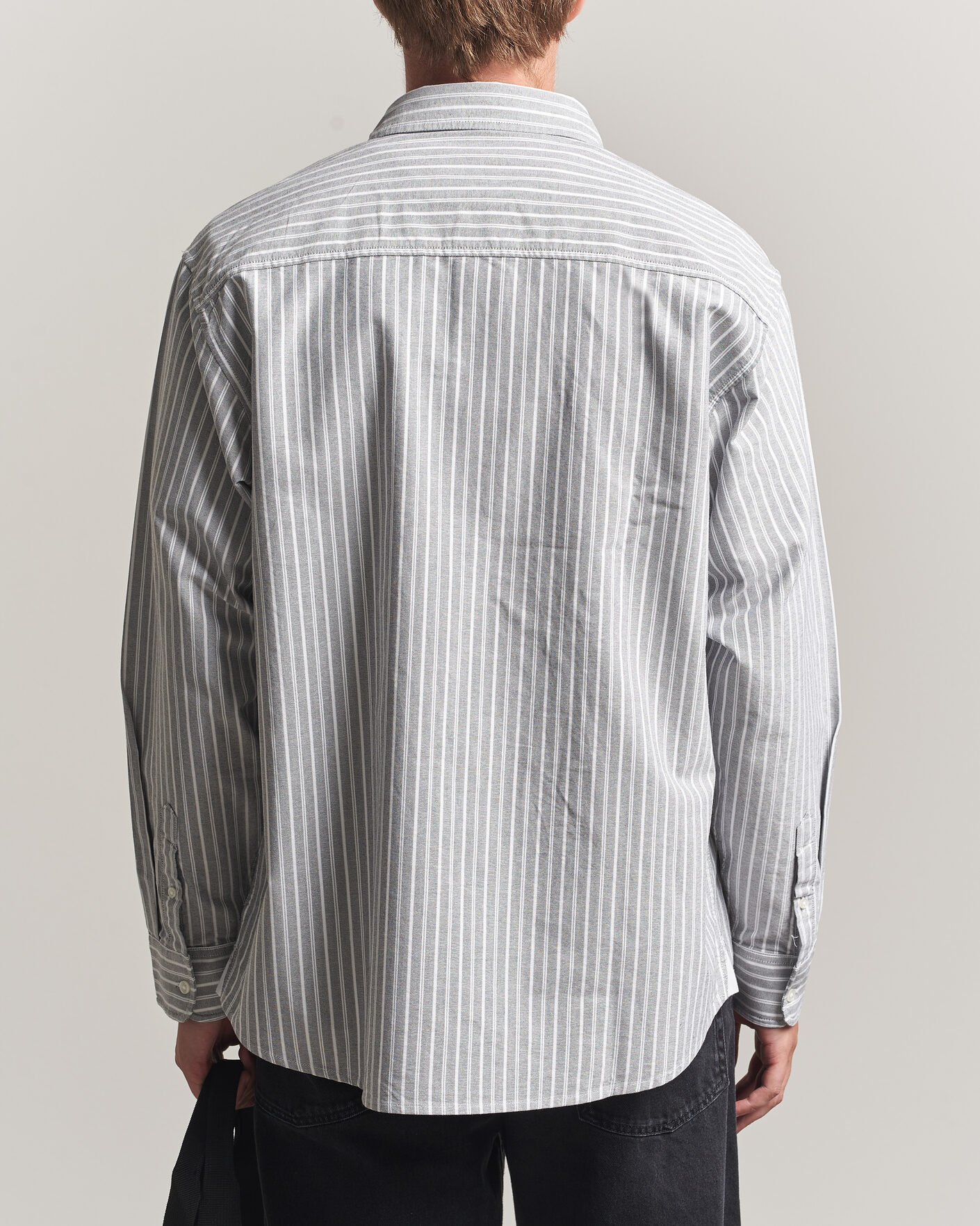 Men | Shirts | Carhartt WIP | Canan Striped Oxford Shirt Black