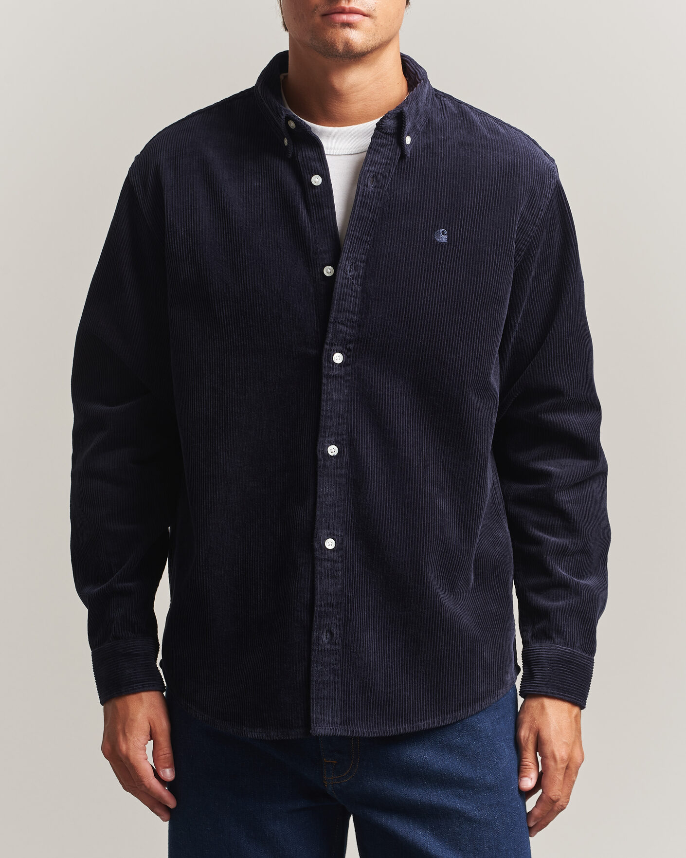Men | Shirts | Carhartt WIP | Madison Cord Shirt Dark Navy