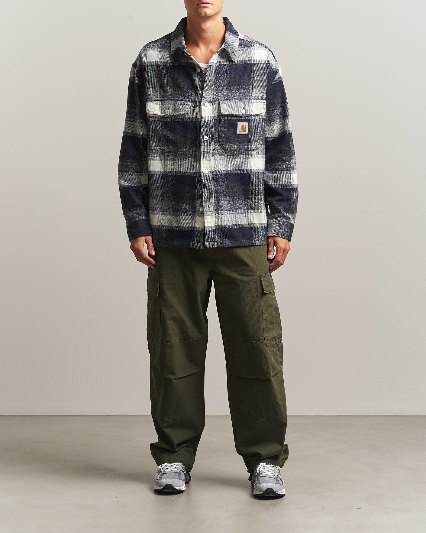 Men | Shirts | Carhartt WIP | Esterson Checked Shirt Dark Navy