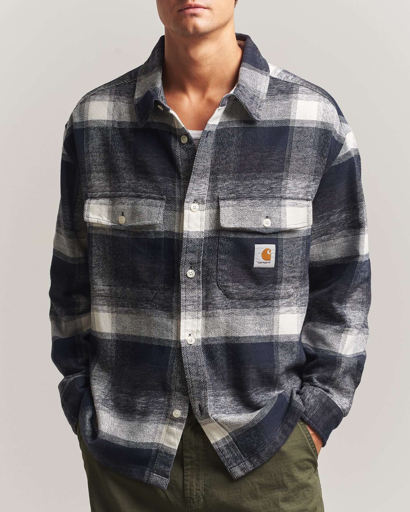 Men | Shirts | Carhartt WIP | Esterson Checked Shirt Dark Navy