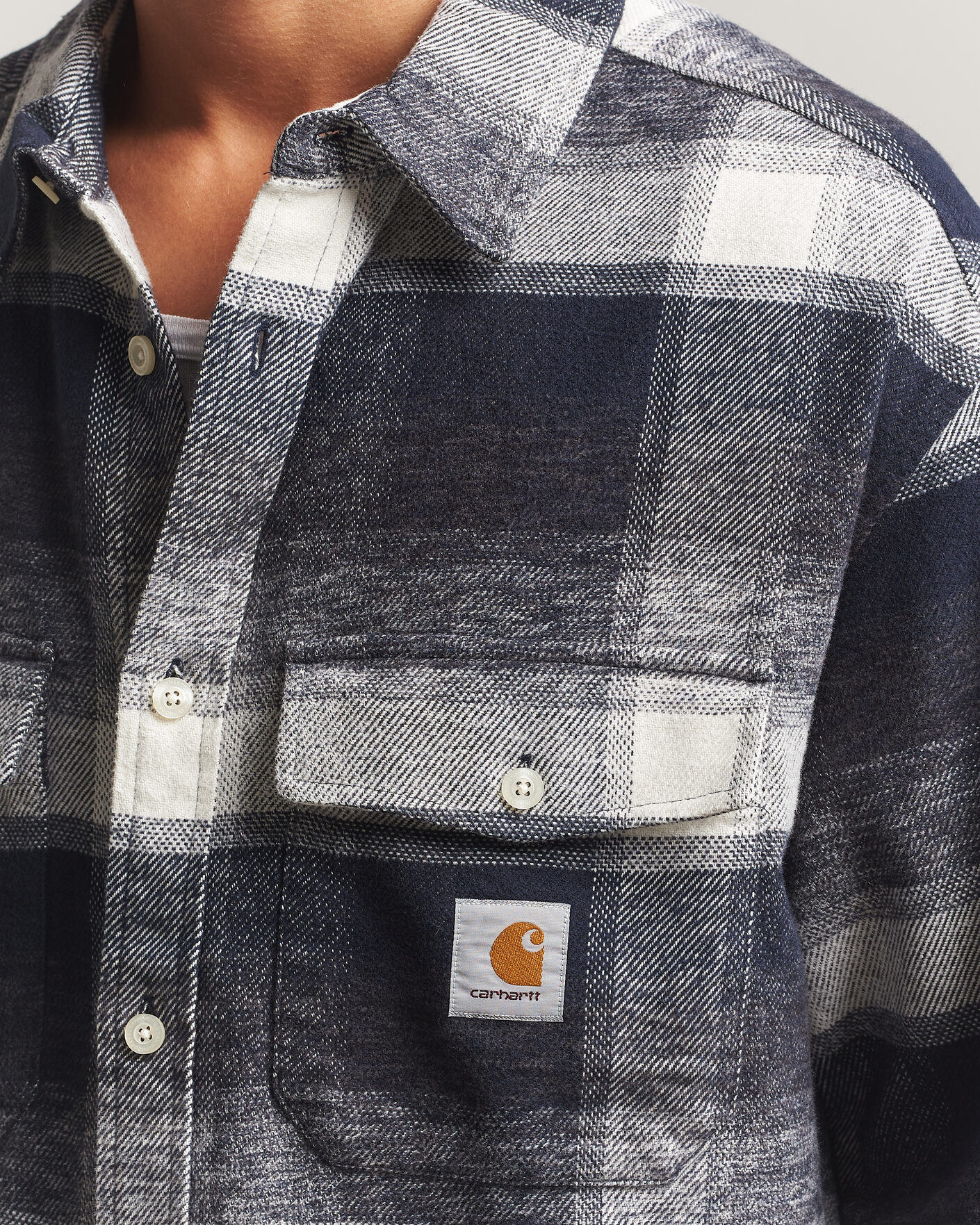 Men | Shirts | Carhartt WIP | Esterson Checked Shirt Dark Navy