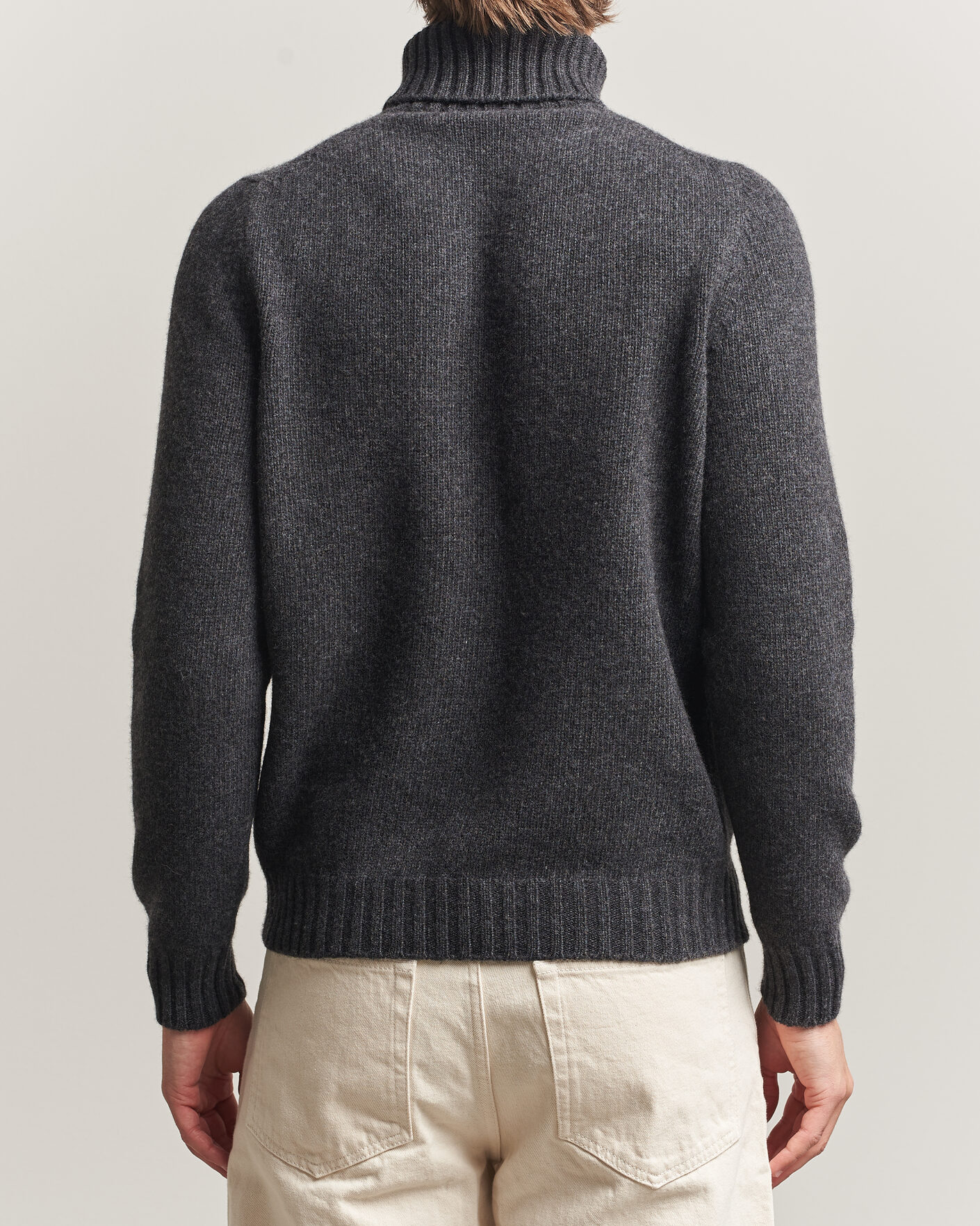 Men | Sweaters & Knitwear | Fedeli | Wool/Cashmere Rollneck Anthracite