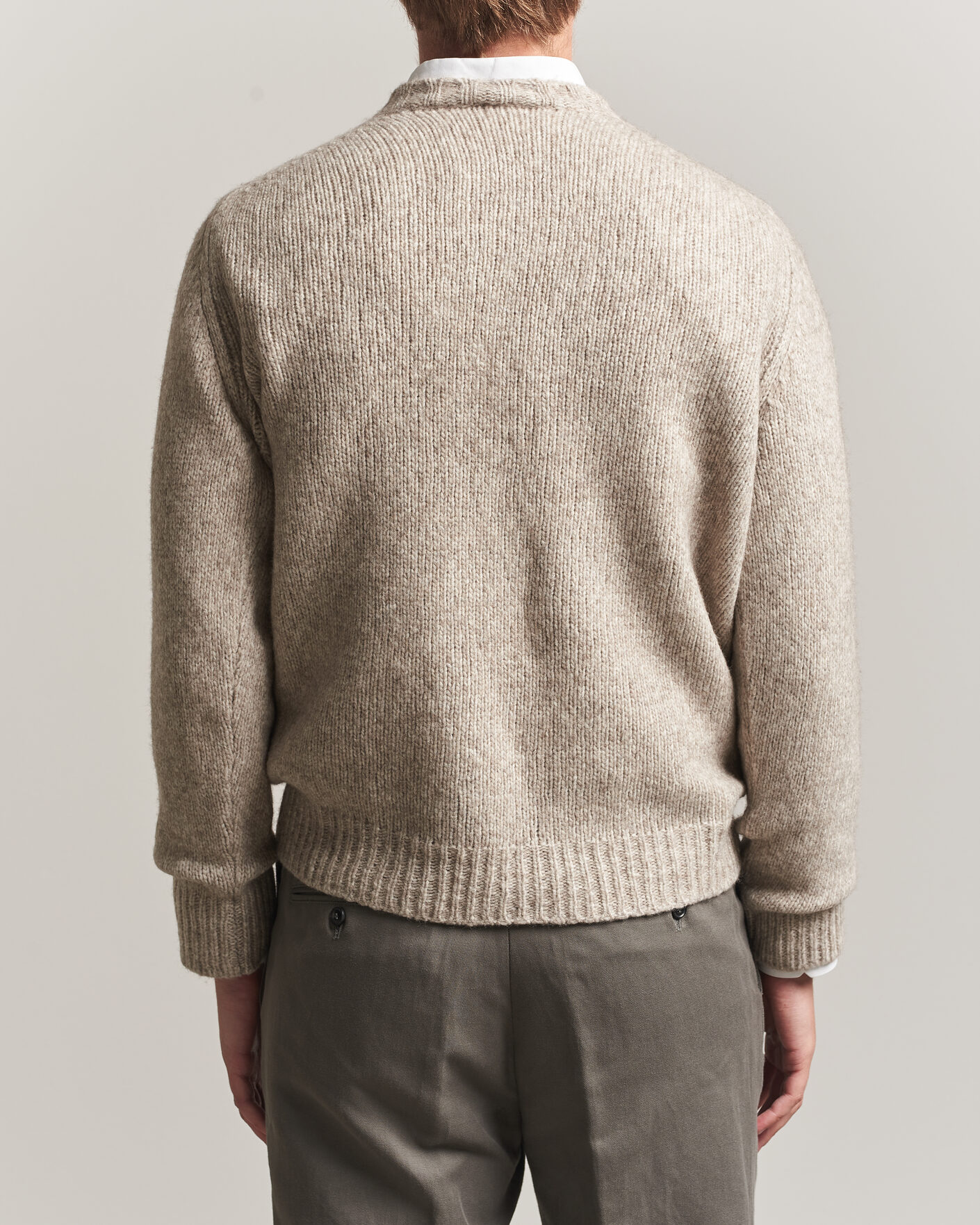Men | Sweaters & Knitwear | Fedeli | Yak Blend Sweater Beige Melange