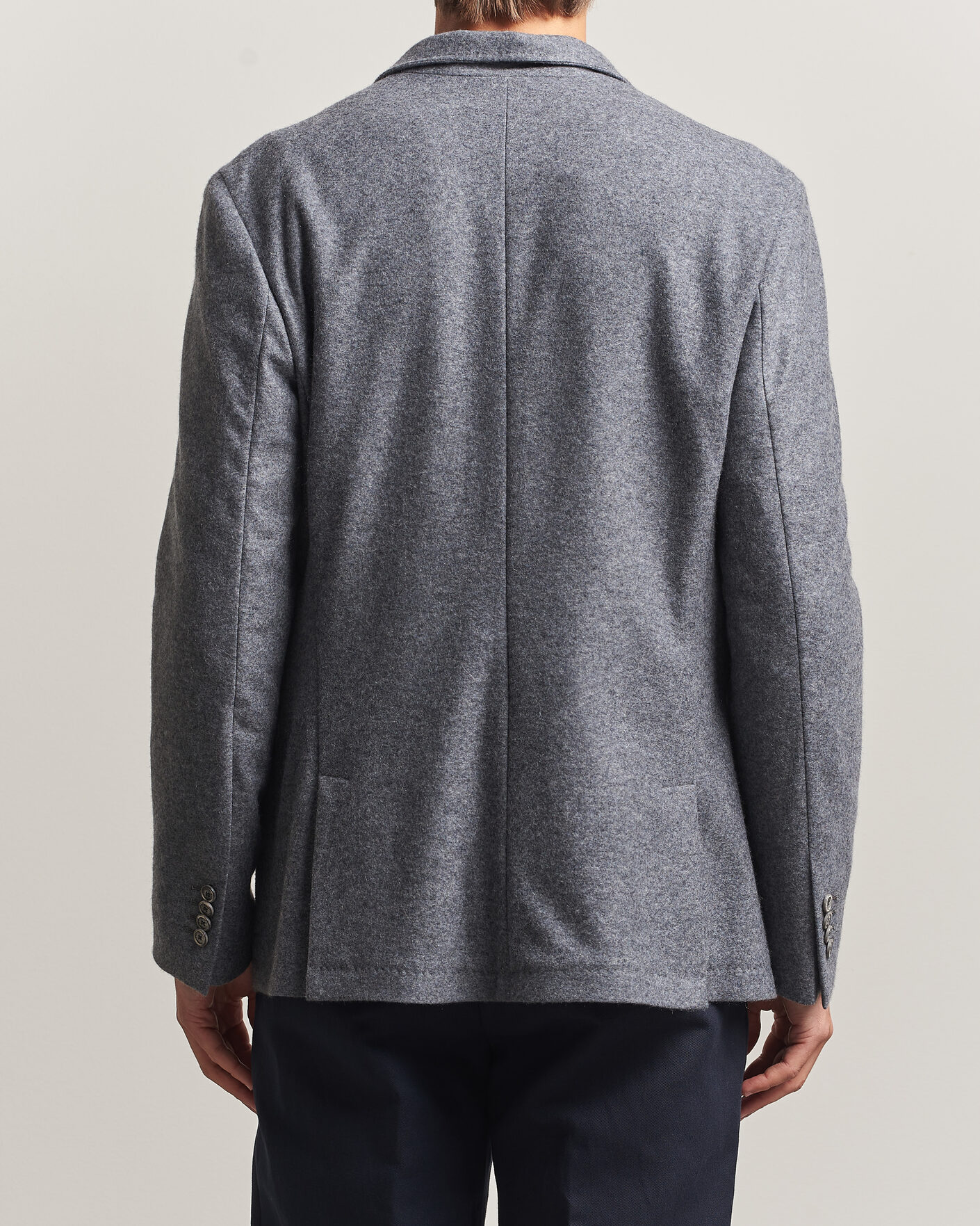 Men | Blazers | Fedeli | Cashmere Flannel Jacket Grey Melange