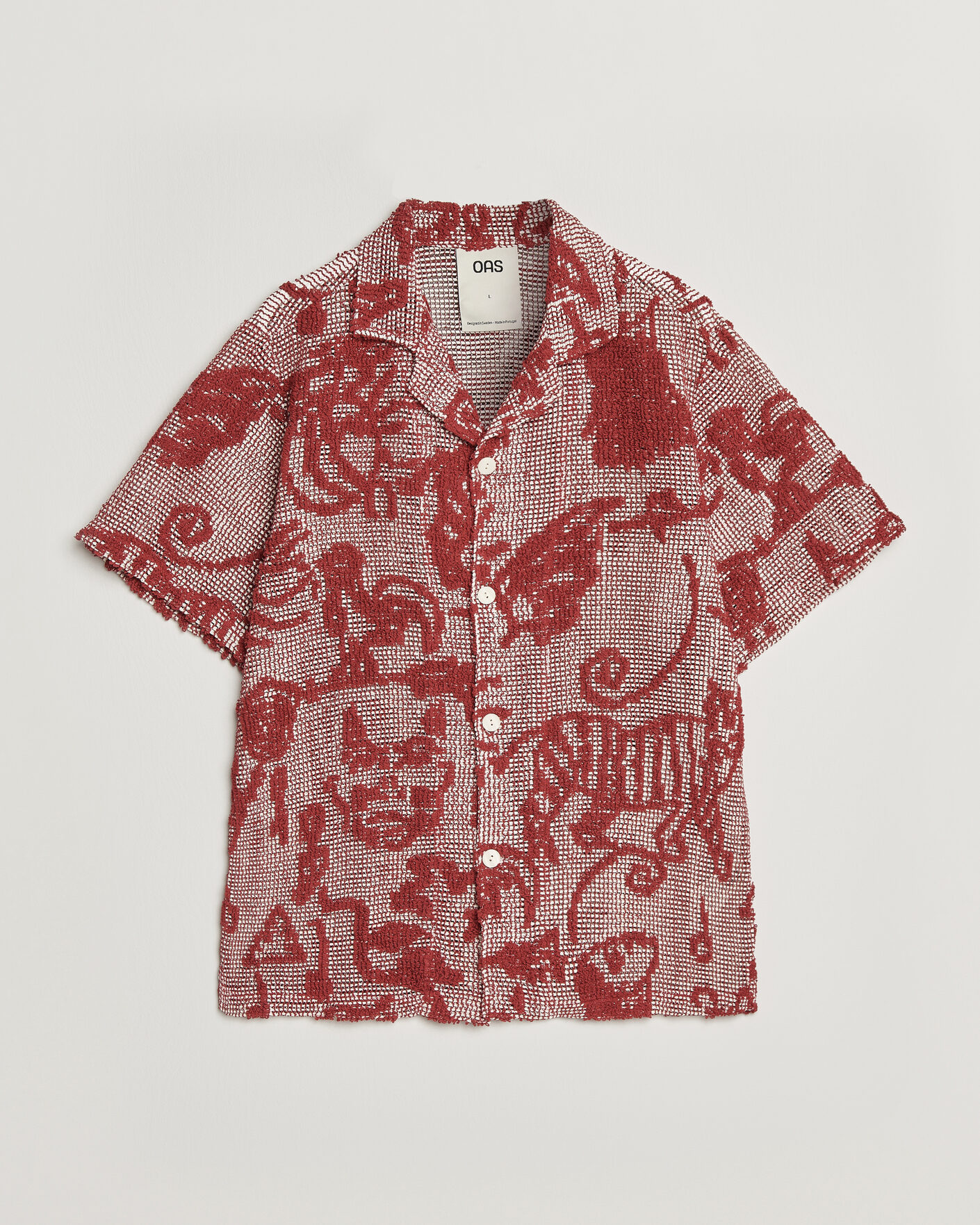 Men | Shirts | OAS | Arcano Cuba Short Sleeve Shirt Red