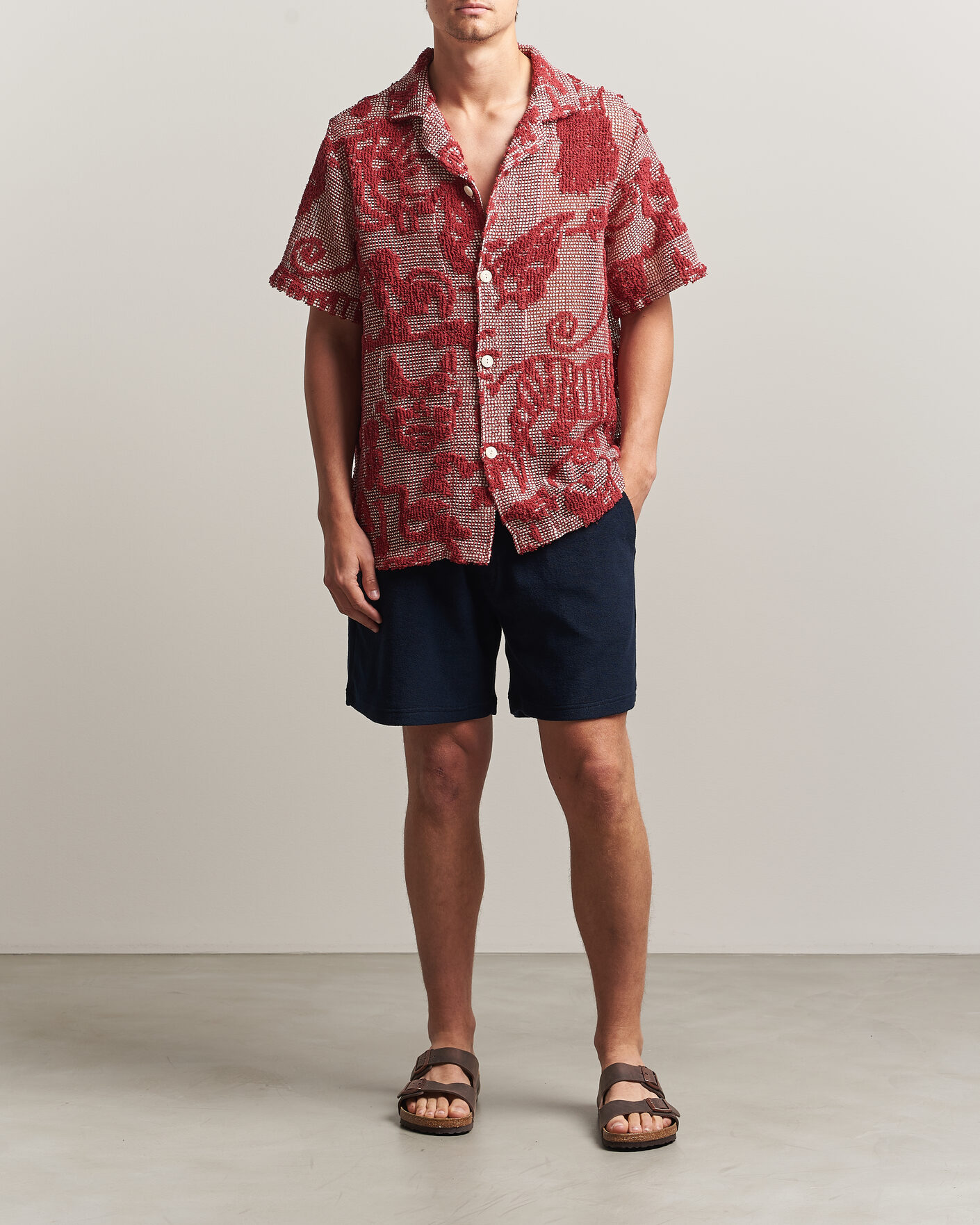Men | Shirts | OAS | Arcano Cuba Short Sleeve Shirt Red