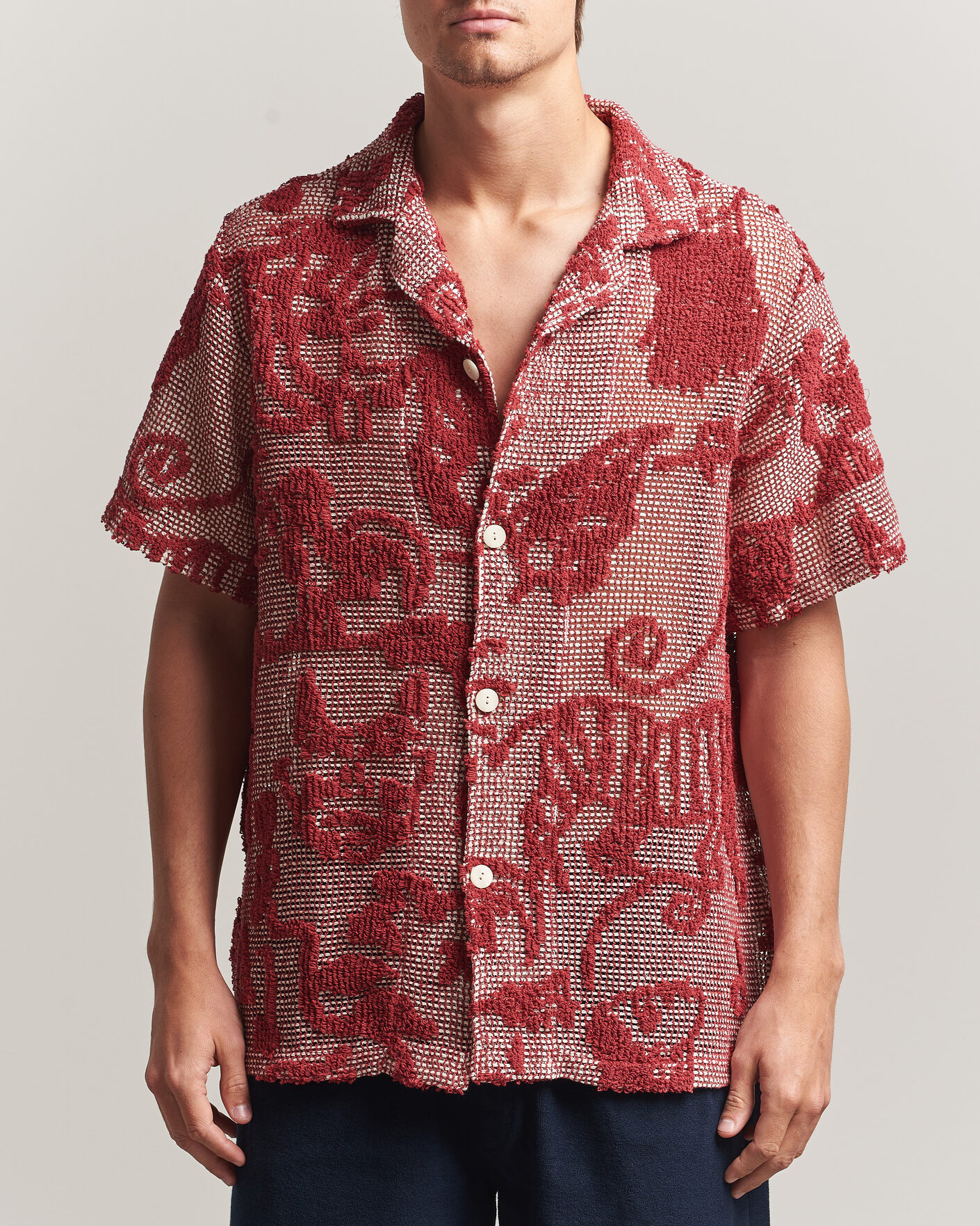 Men | Shirts | OAS | Arcano Cuba Short Sleeve Shirt Red