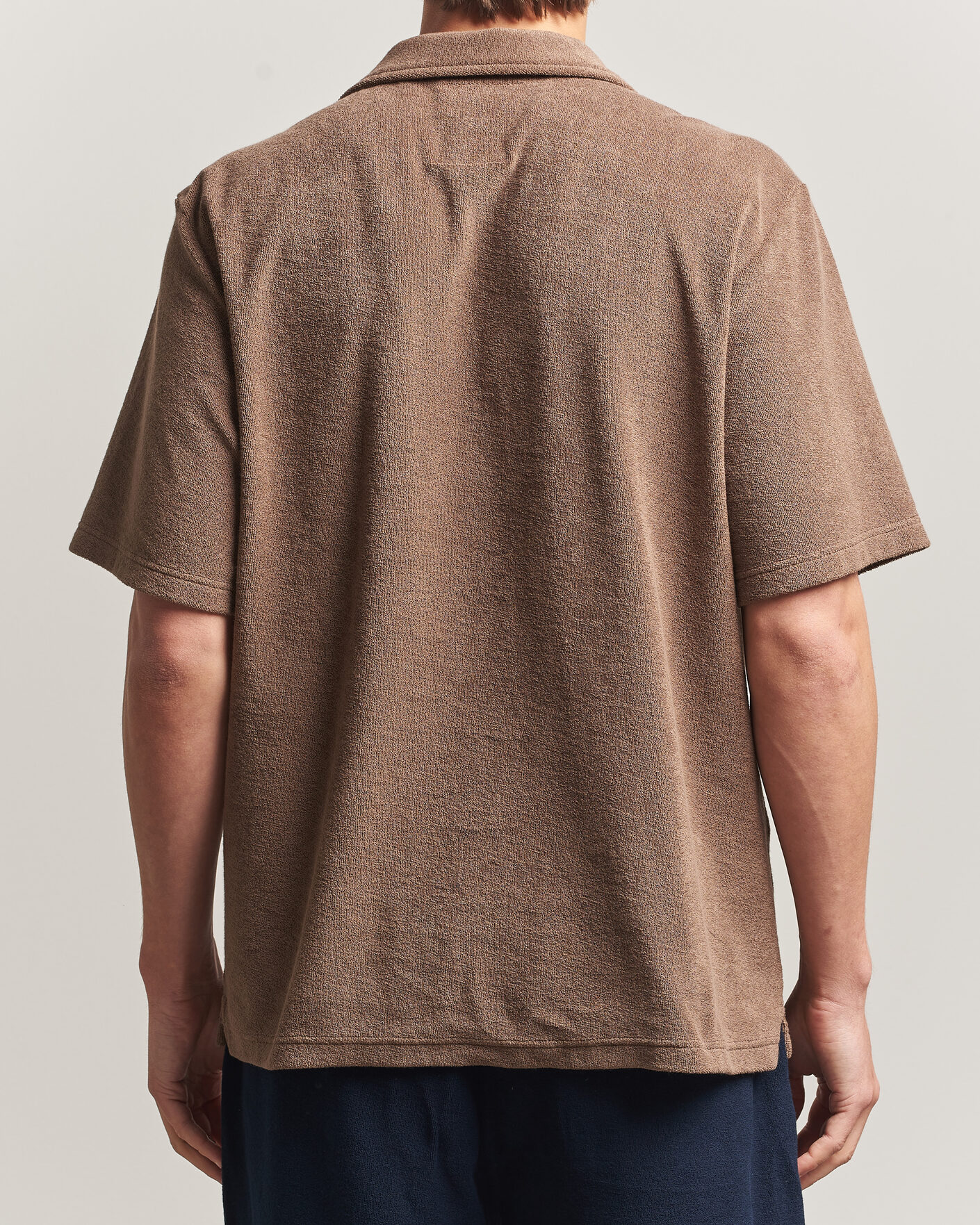 Men | Polo Shirts | OAS | Novo Regular Fit Terry Polo Brown
