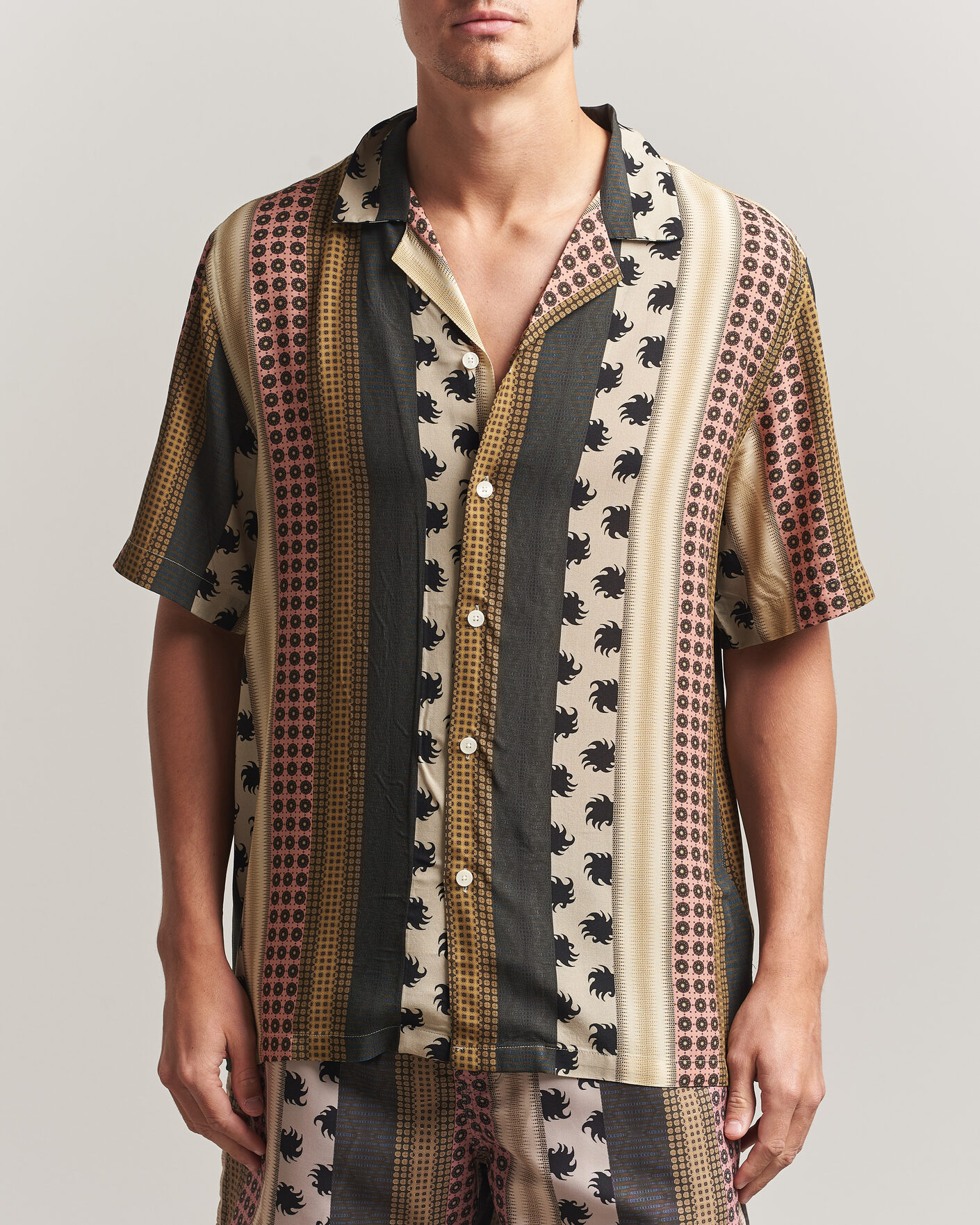 Men | Shirts | OAS | Mixset Rocco Printed Cuba Short Sleeve Shirt Multi