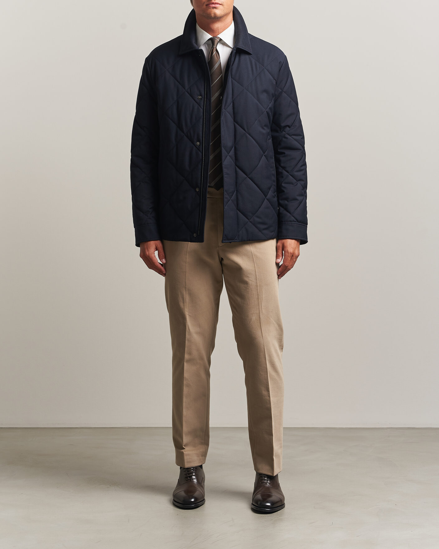 Men | Coats & Jackets | Canali | Quilted Country Coat Navy