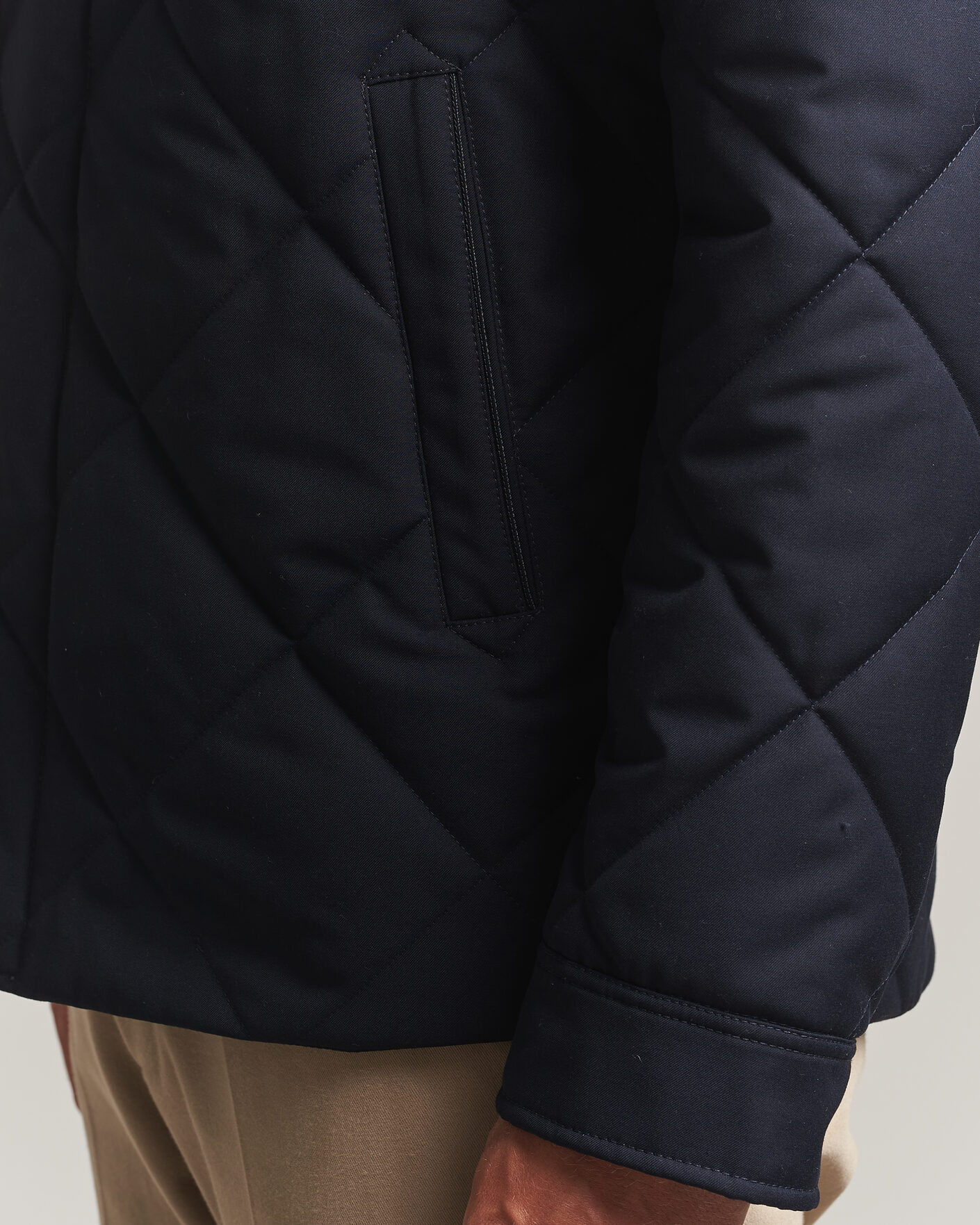 Men | Coats & Jackets | Canali | Quilted Country Coat Navy