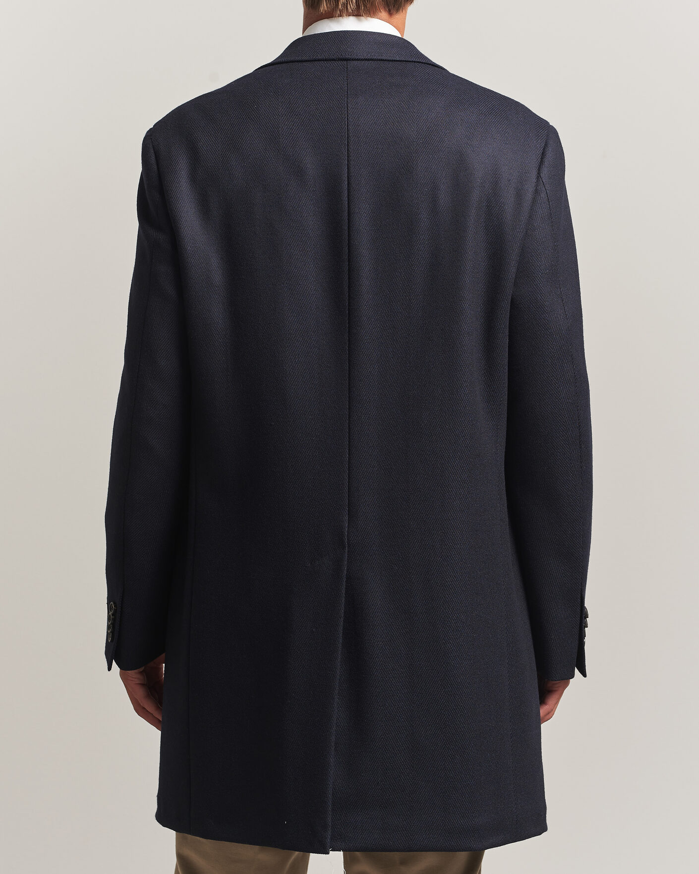 Men | Coats & Jackets | Canali | Kei Wool Travel Coat Navy