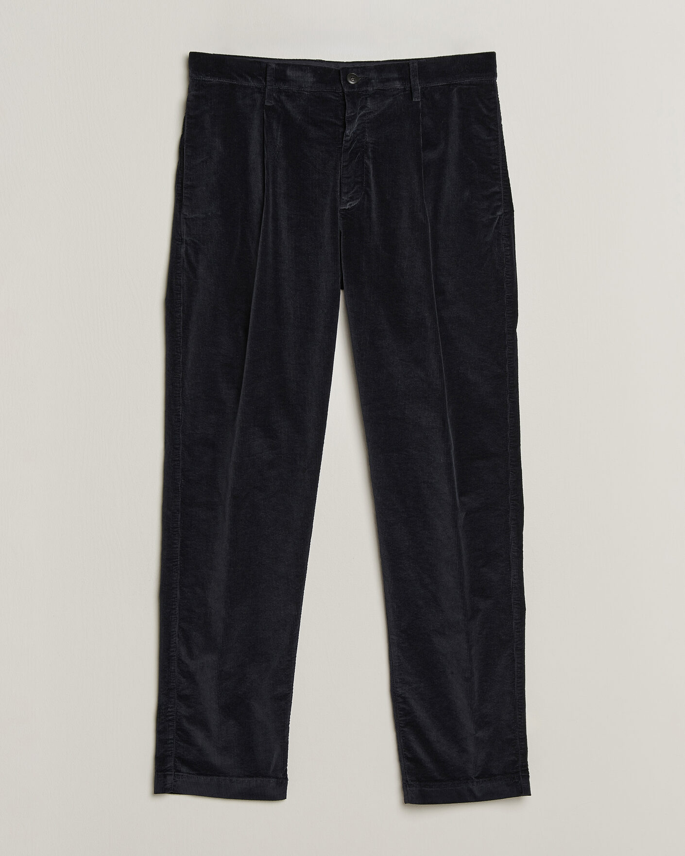 Men | Trousers | Canali | Comfort Corduroy Pants Navy