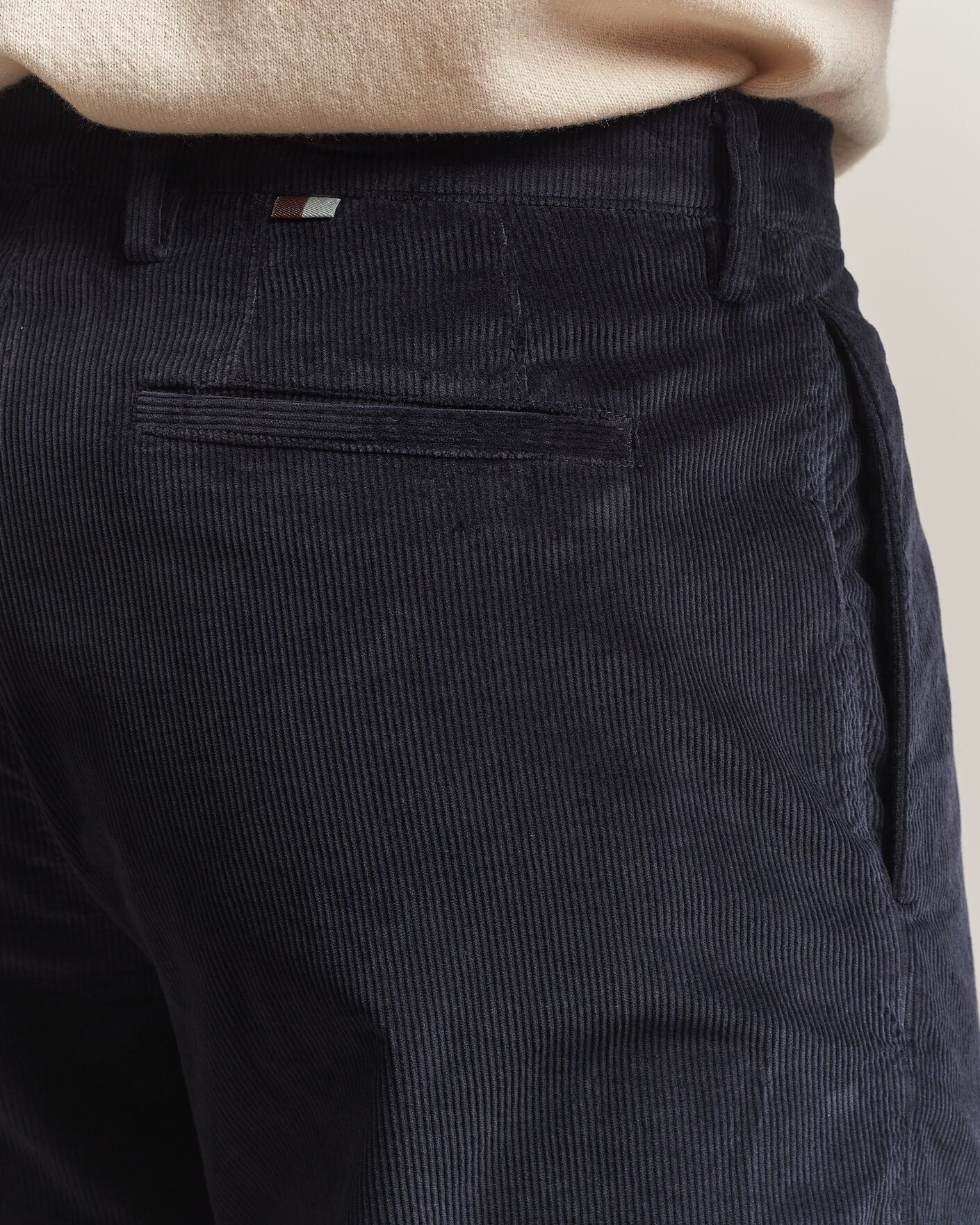 Men | Trousers | Canali | Comfort Corduroy Pants Navy