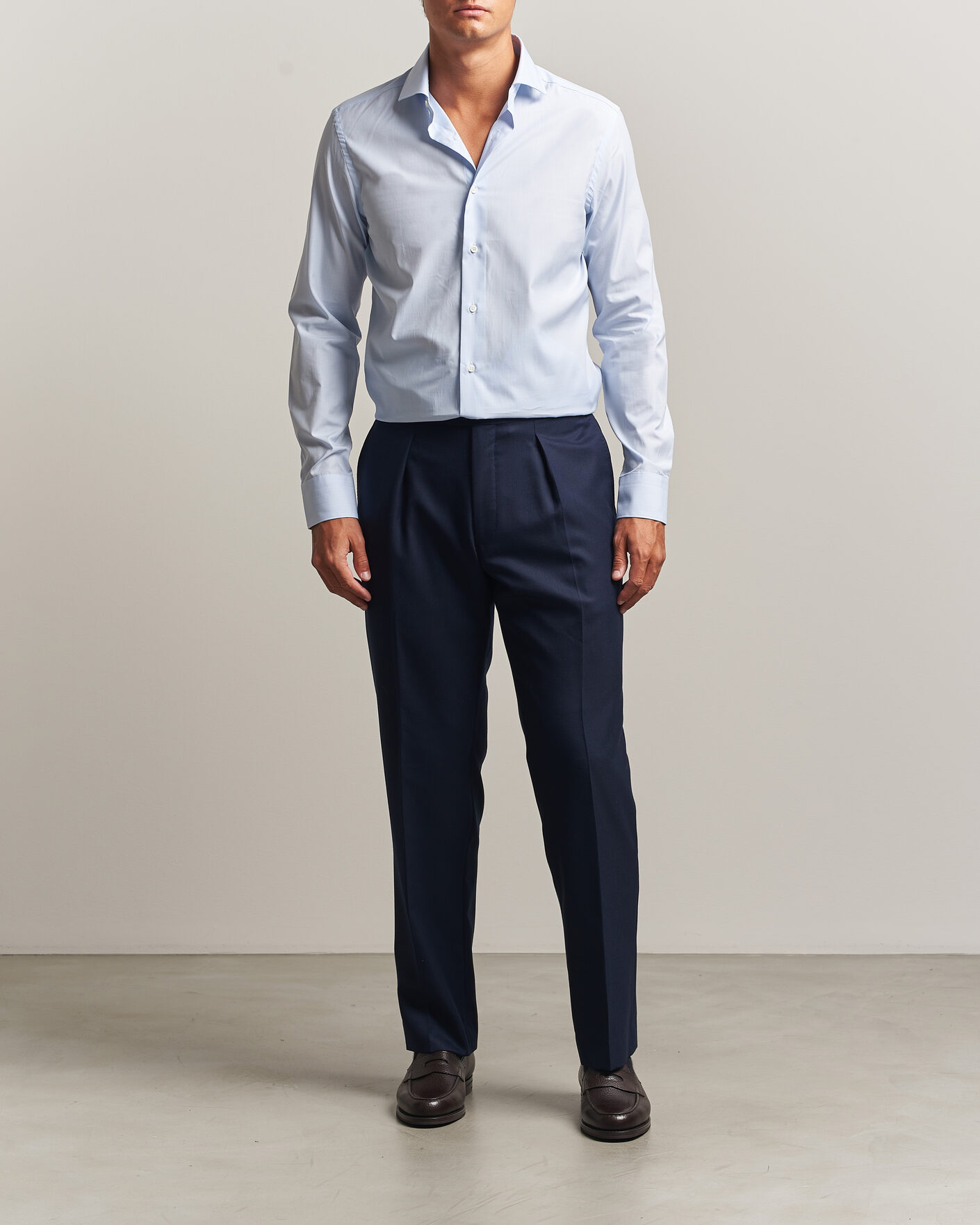 Men | Shirts | Canali | Slim Fit Dress Shirt Light Blue Check