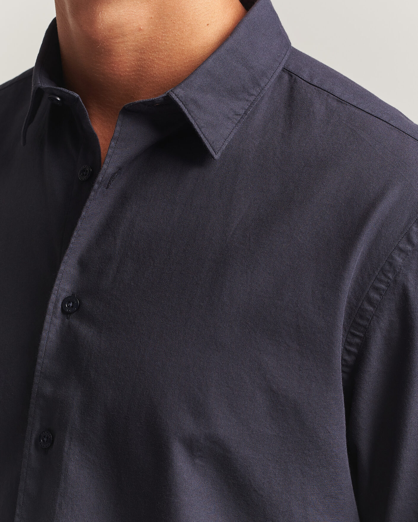 Men | Shirts | Canali | Garment Dyed Cotton Shirt Navy