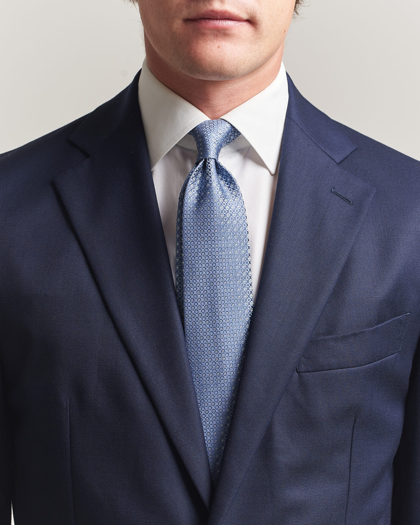 Men | Ties | Canali | Jacquard Silk Tie Sky Blue