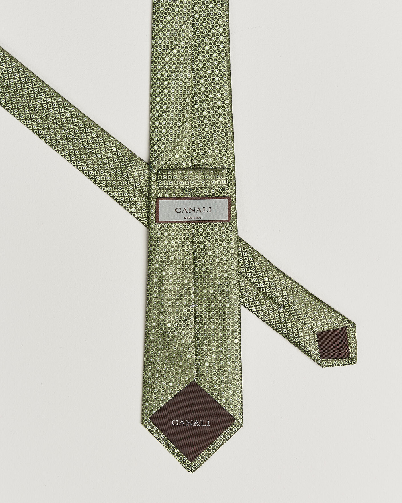 Men | Ties | Canali | Jacquard Silk Tie Grass Green