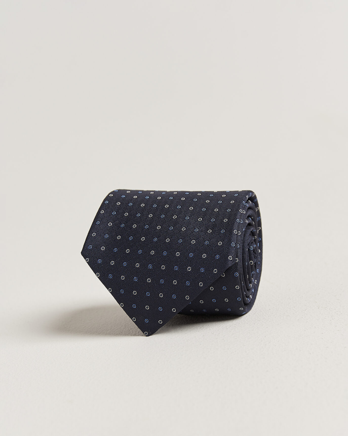 Men | Ties | Canali | Jacquard Silk Tie Navy