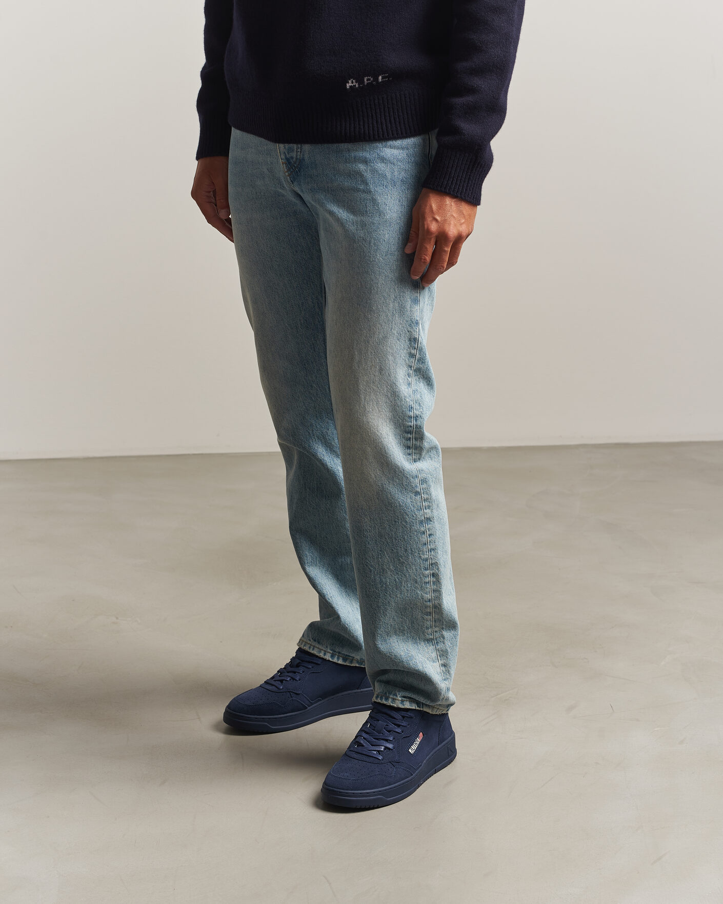 Men | Sneakers | Autry | Medalist Low Suede Sneaker Navy